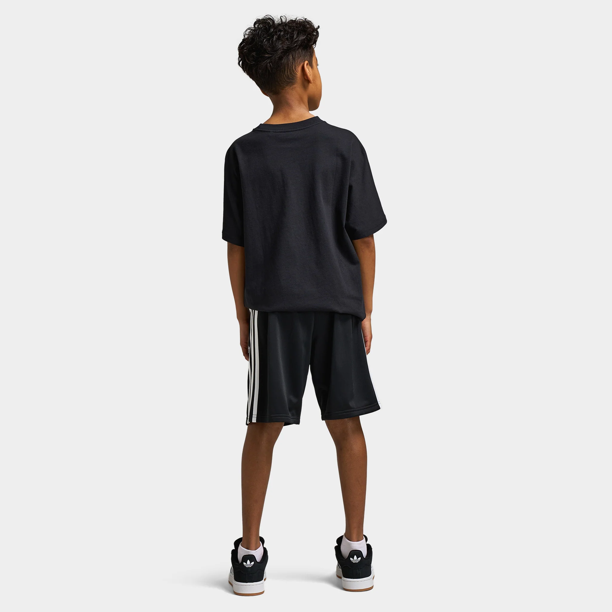 adidas Juniors' Loose Fit Logo Love Tee / Black - Image 6