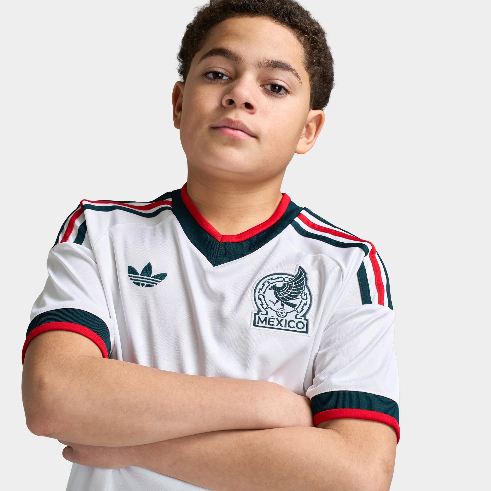 adidas Juniors' Mexico Replica Away Jersey White / Grey - Image 2