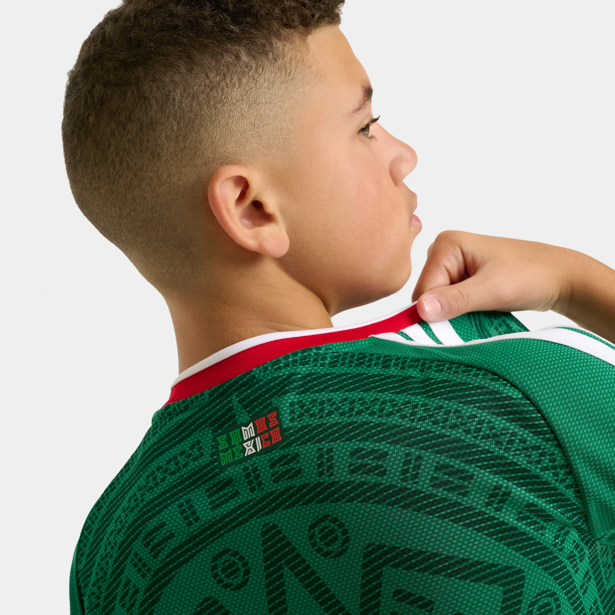 adidas Juniors' Mexico Replica Home Jersey / Green - Image 4