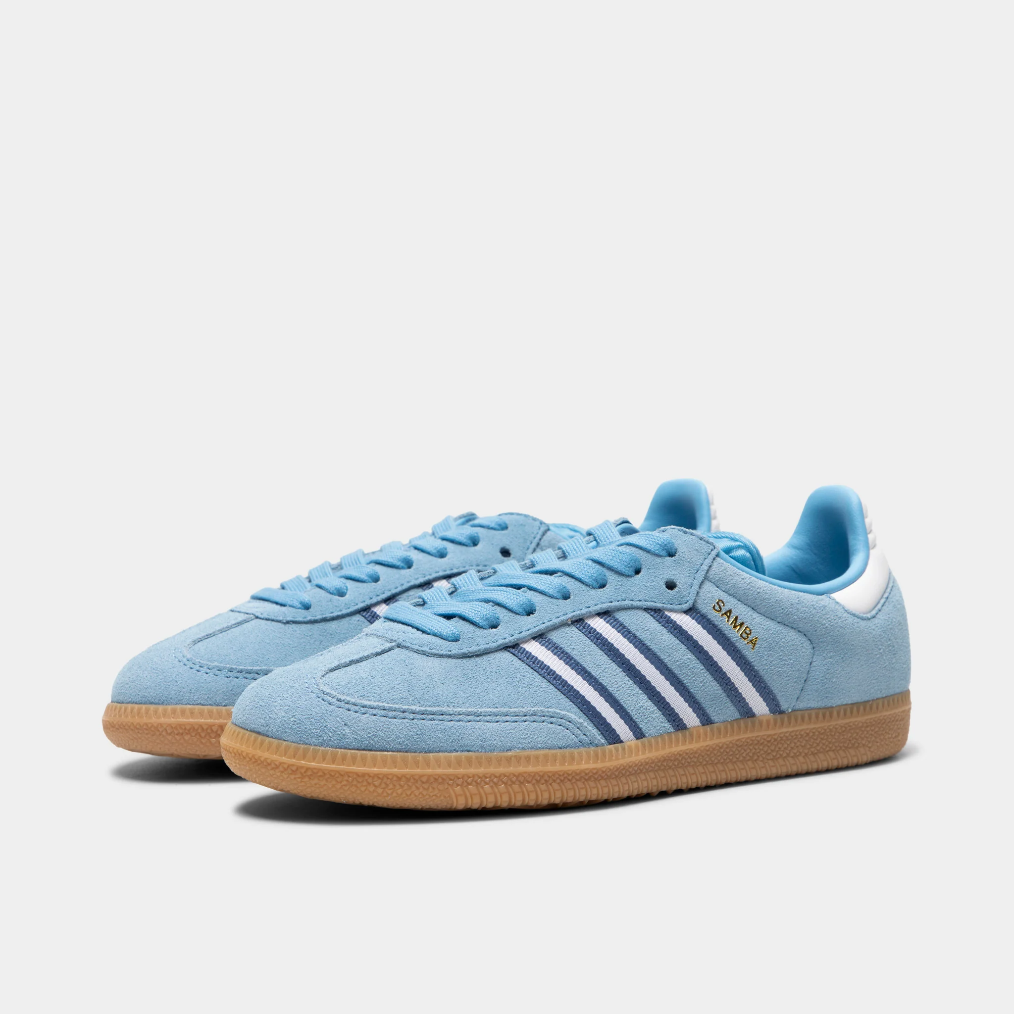 adidas Juniors' Samba OG Light Blue / White - Gum - Image 2