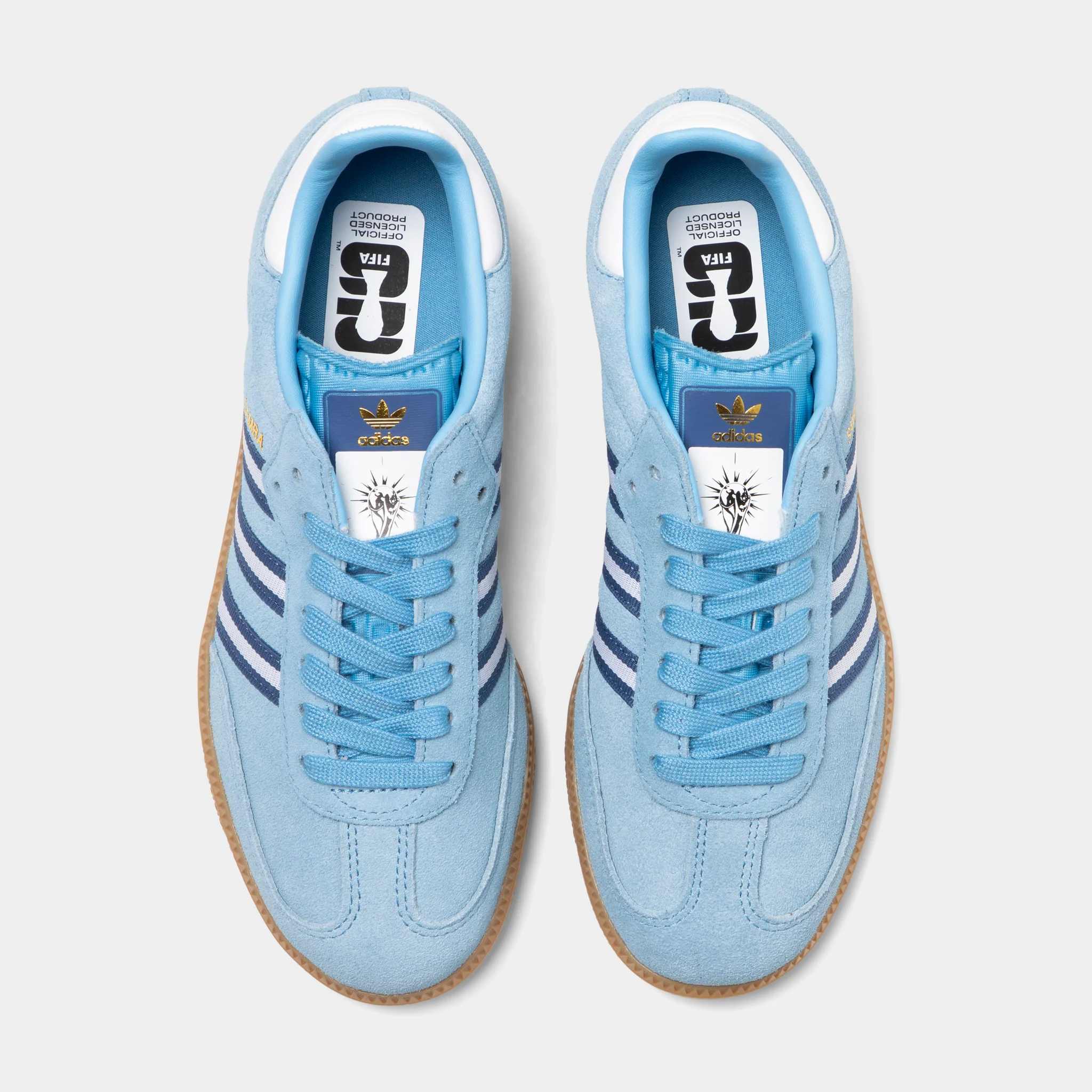 adidas Juniors' Samba OG Light Blue / White - Gum - Image 5