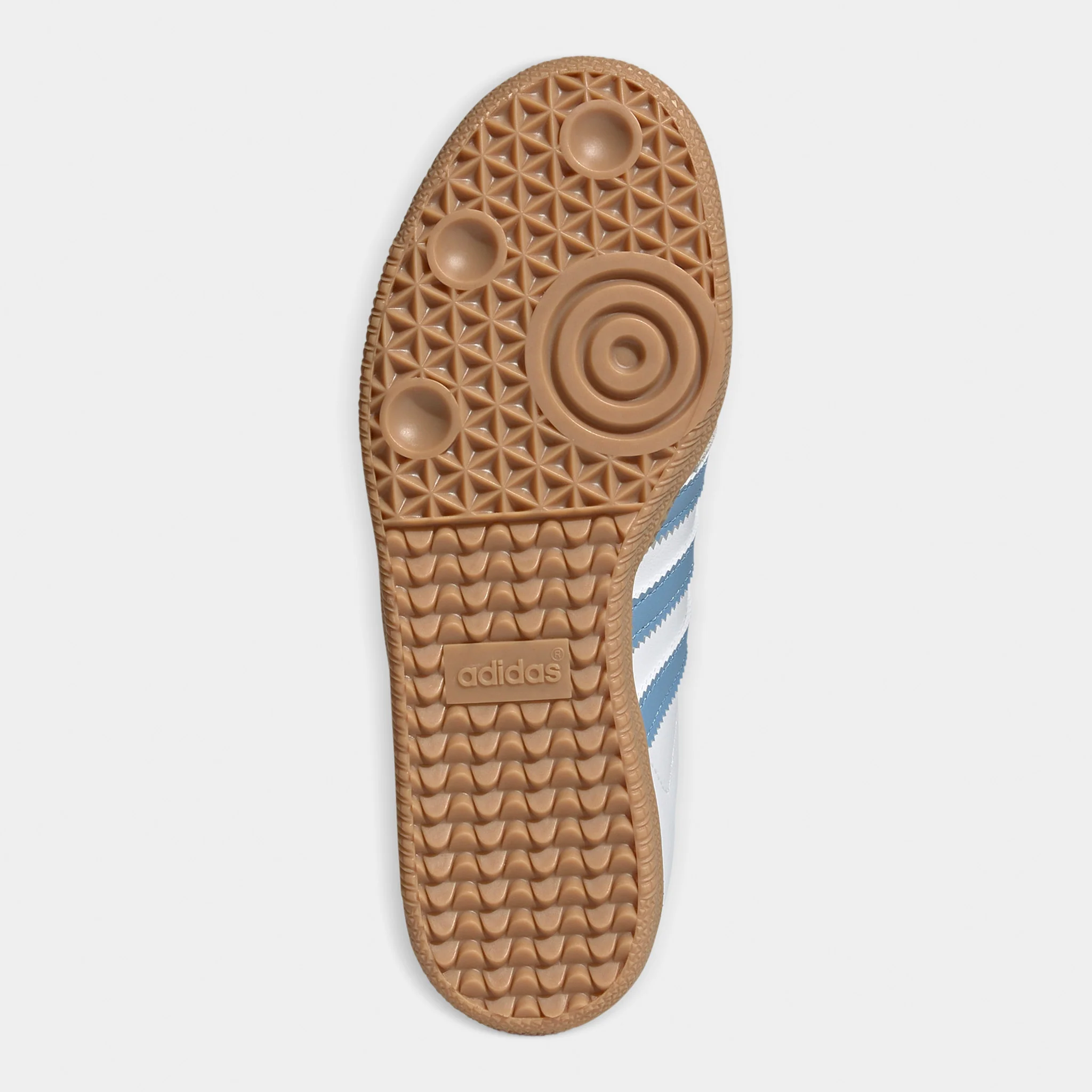 adidas Juniors' Samba OG White / Ash Blue - Gum - Image 6