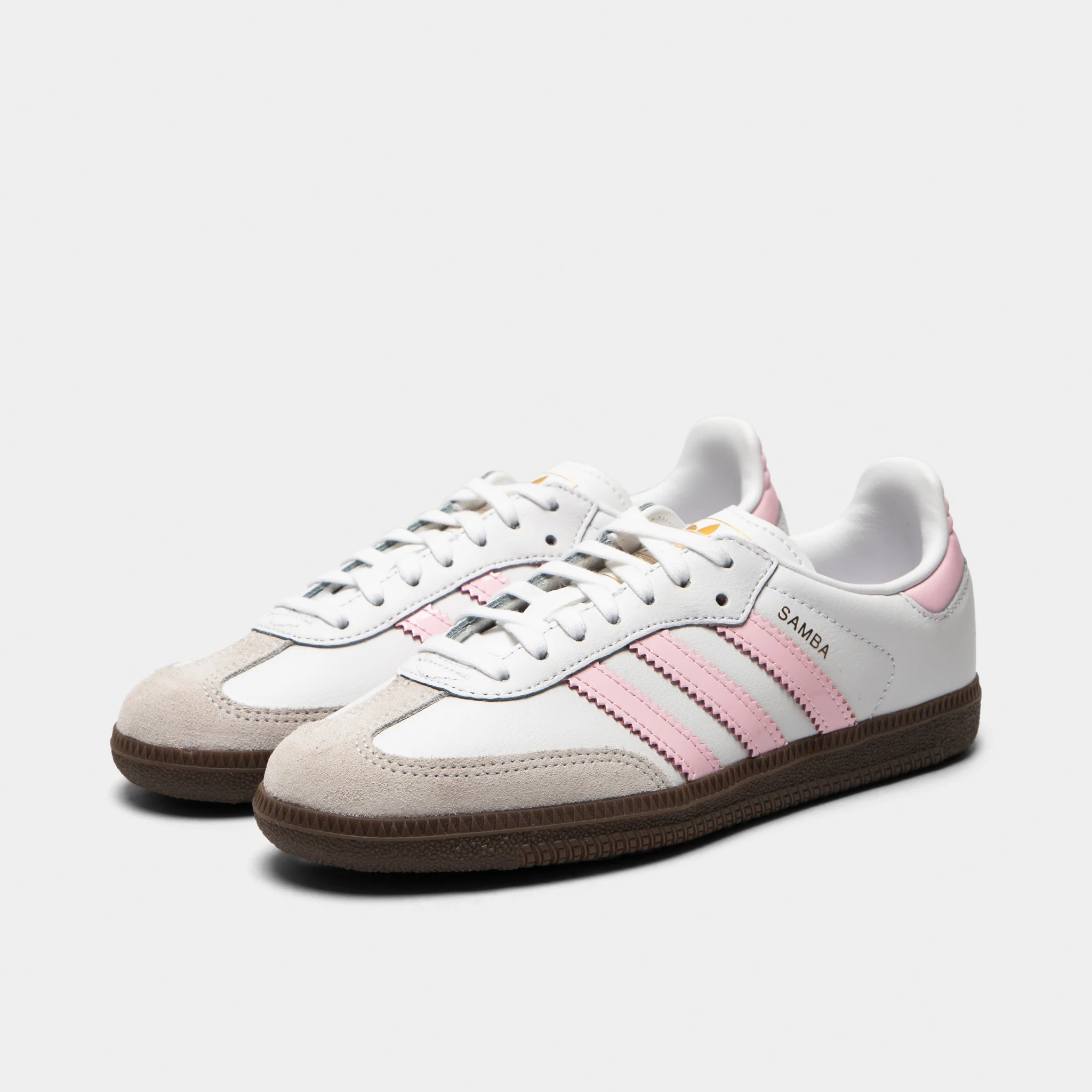 adidas Juniors' Samba OG White / Cloud Pink  - Gum - Image 2