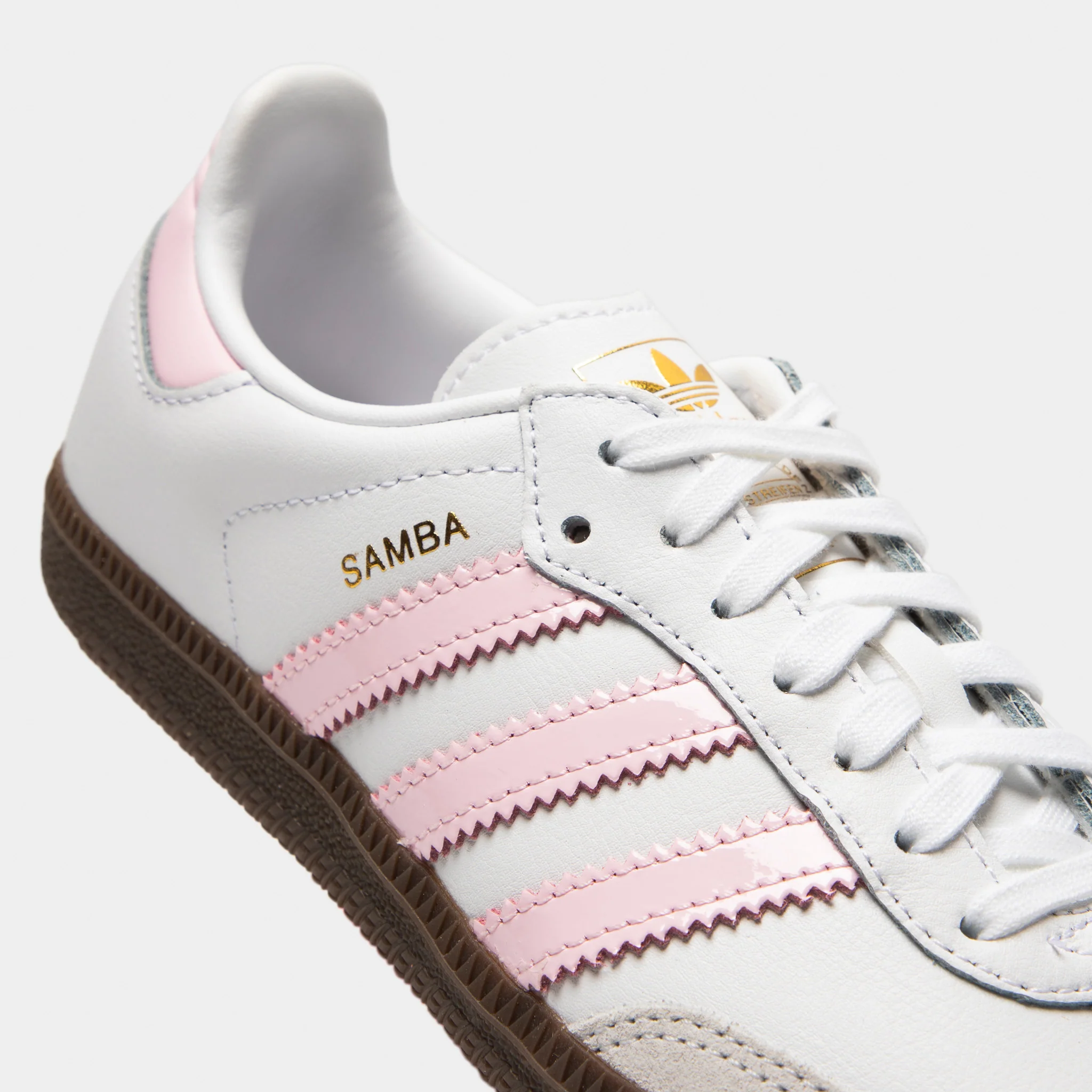 adidas Juniors' Samba OG White / Cloud Pink  - Gum - Image 3