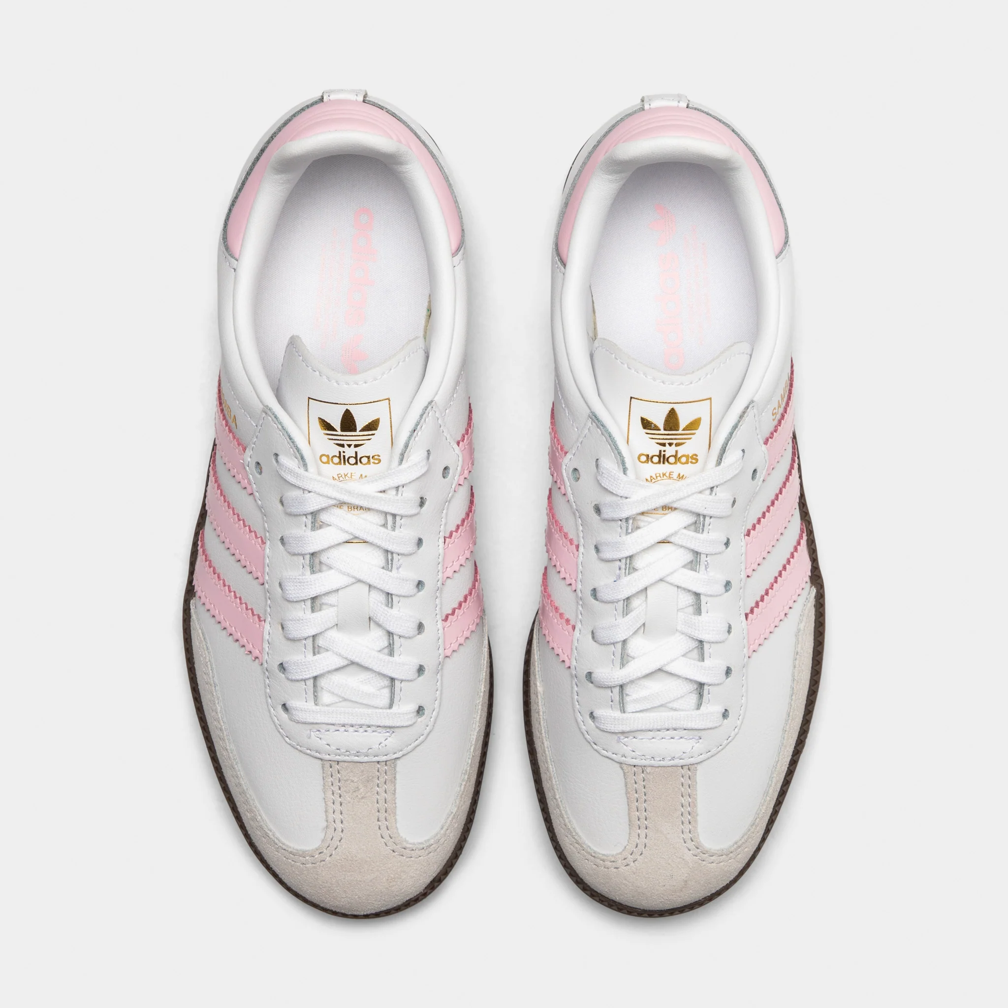 adidas Juniors' Samba OG White / Cloud Pink  - Gum - Image 5
