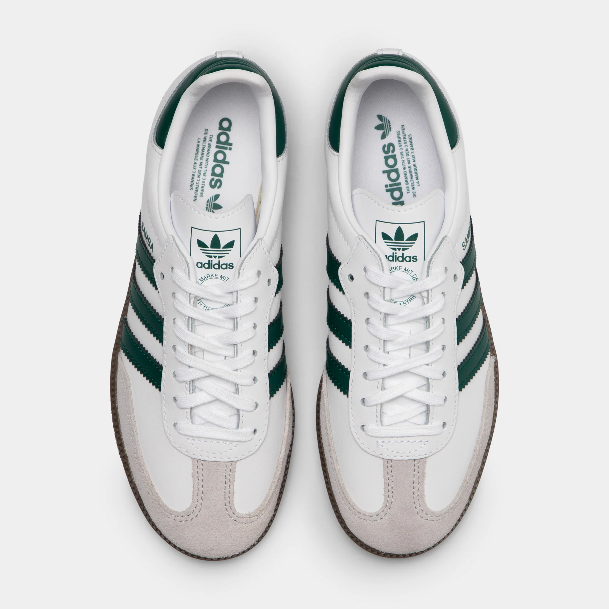 adidas Juniors' Samba OG White / Collegiate Green / Gum - Image 5