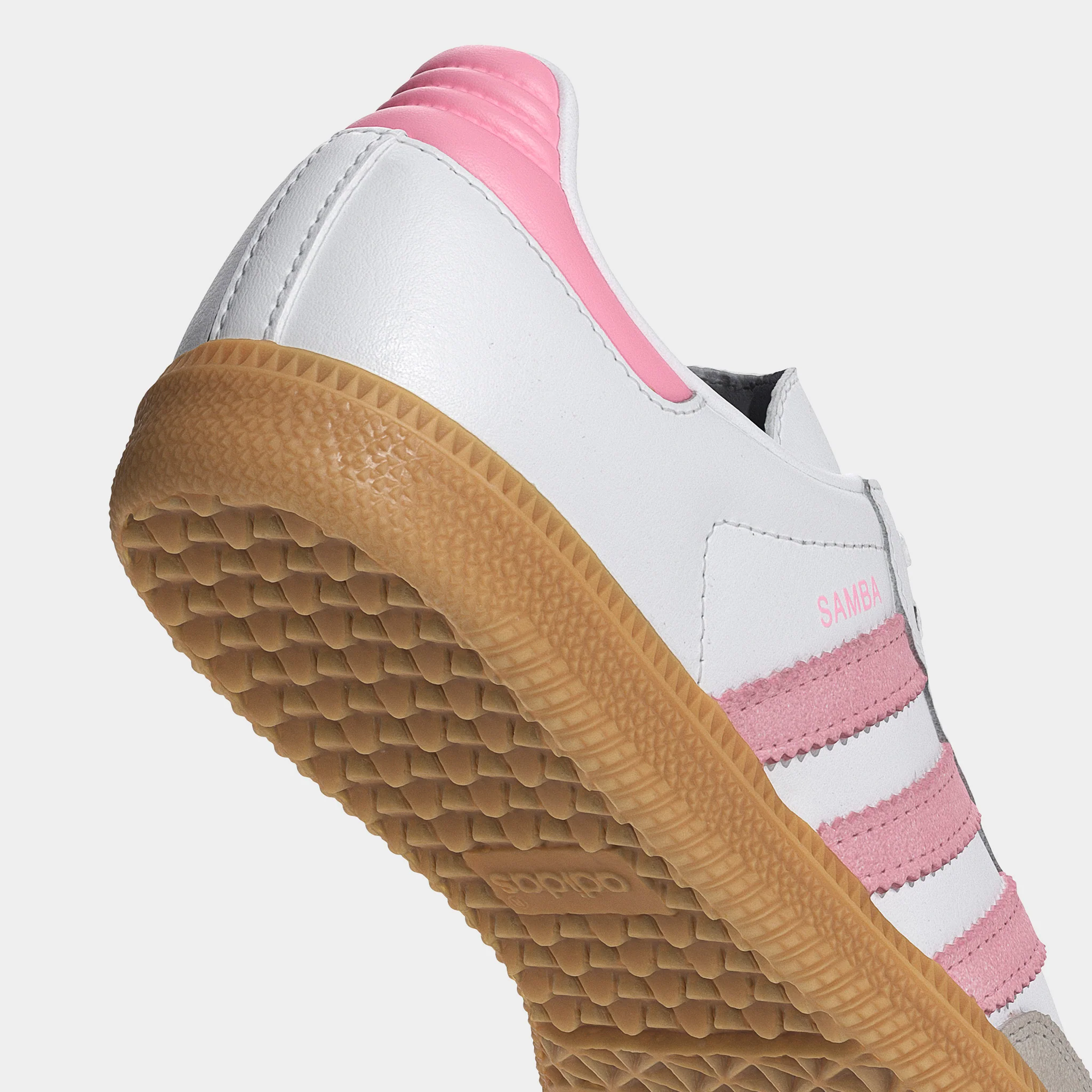 adidas Juniors' Samba OG White / Light Pink - Gum - Image 5