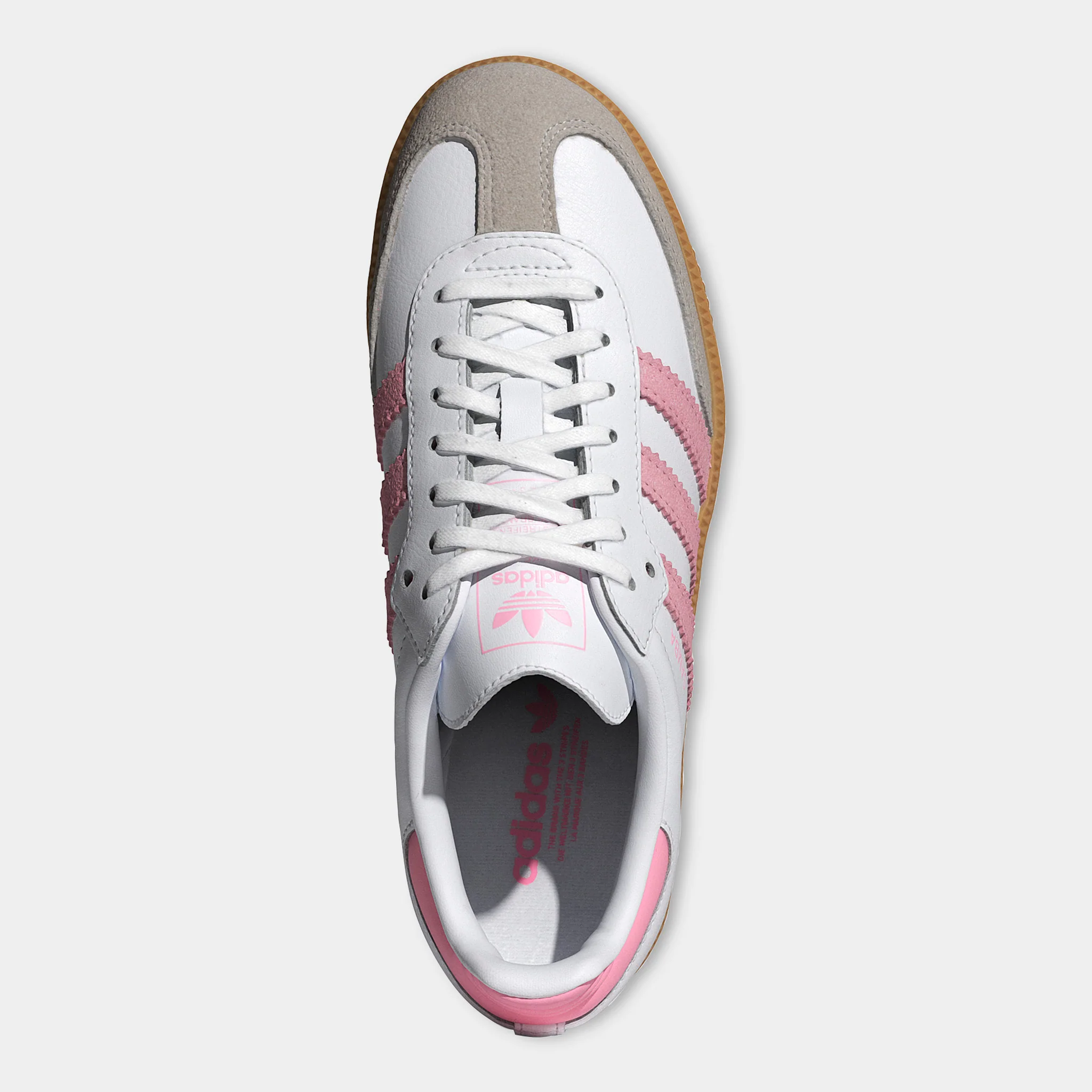 adidas Juniors' Samba OG White / Light Pink - Gum - Image 6
