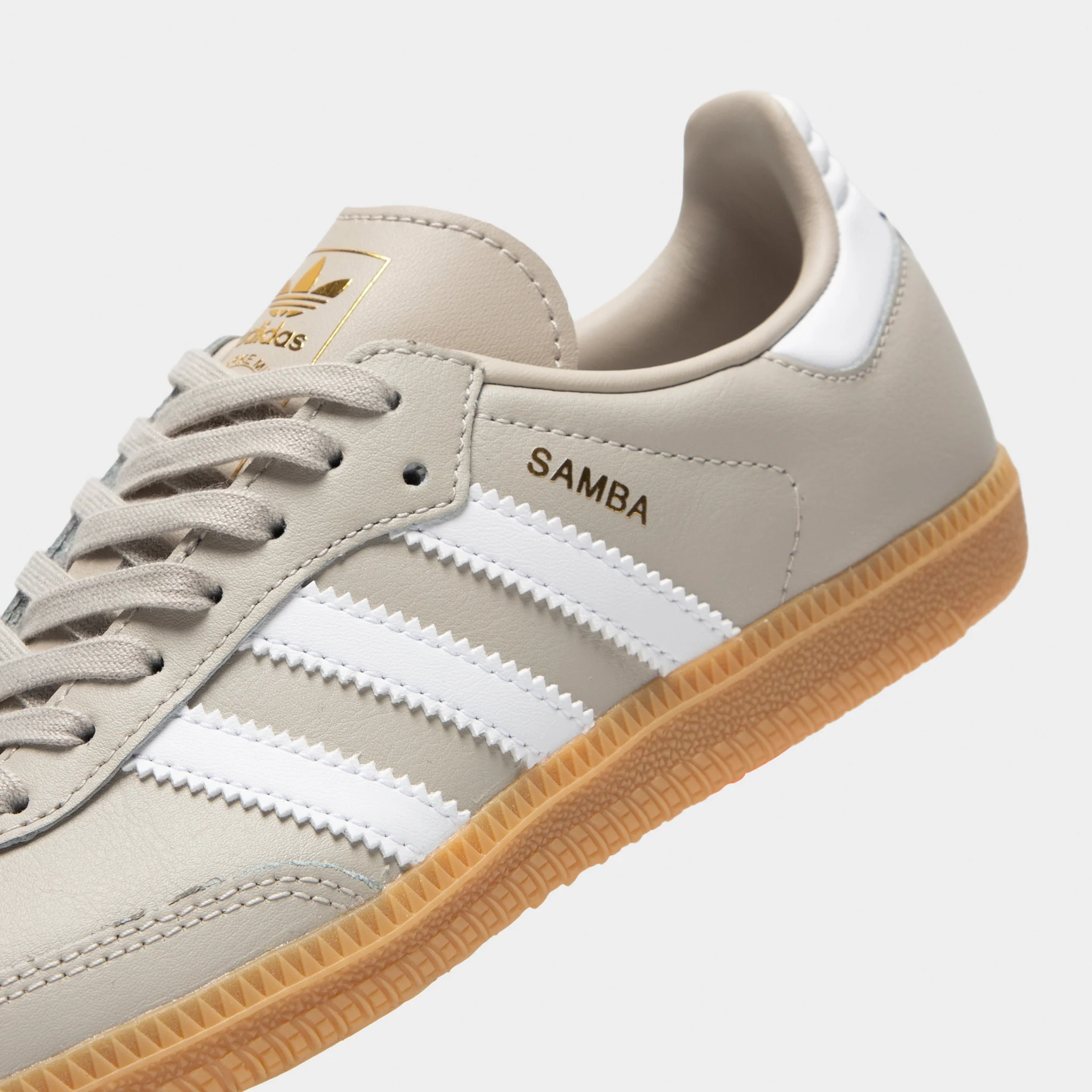 adidas Juniors' Samba OG Wonder Alumina / White - Gum - Image 3