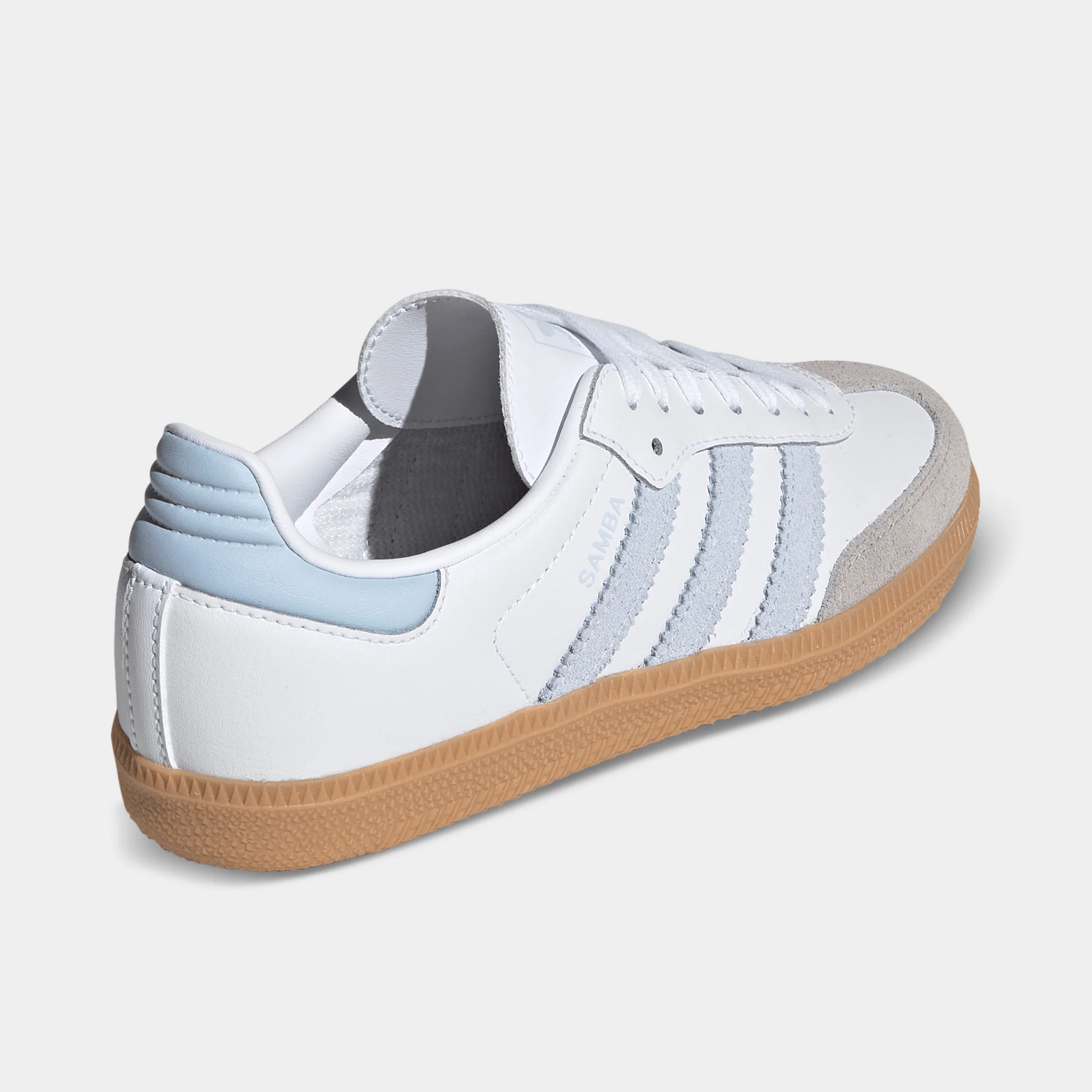 adidas Juniors' Samba White / Crystal Sky - Gum - Image 3