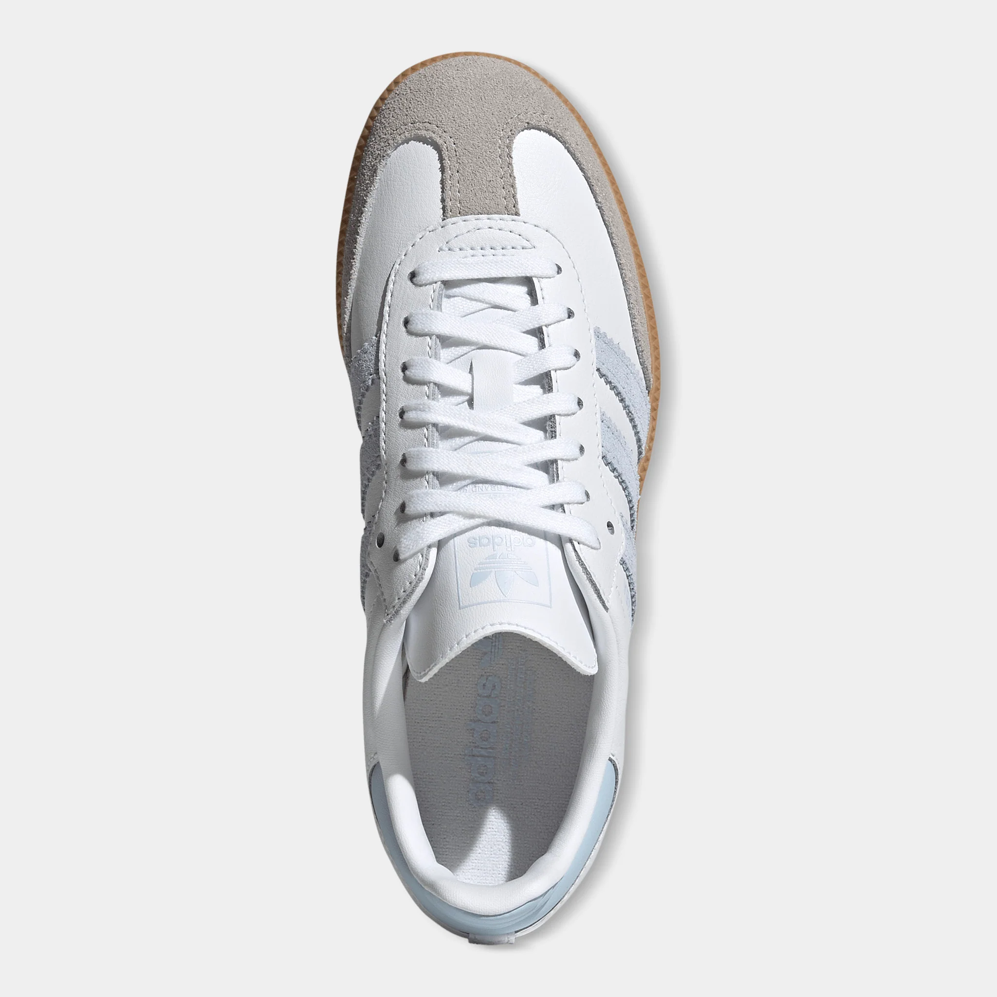 adidas Juniors' Samba White / Crystal Sky - Gum - Image 6