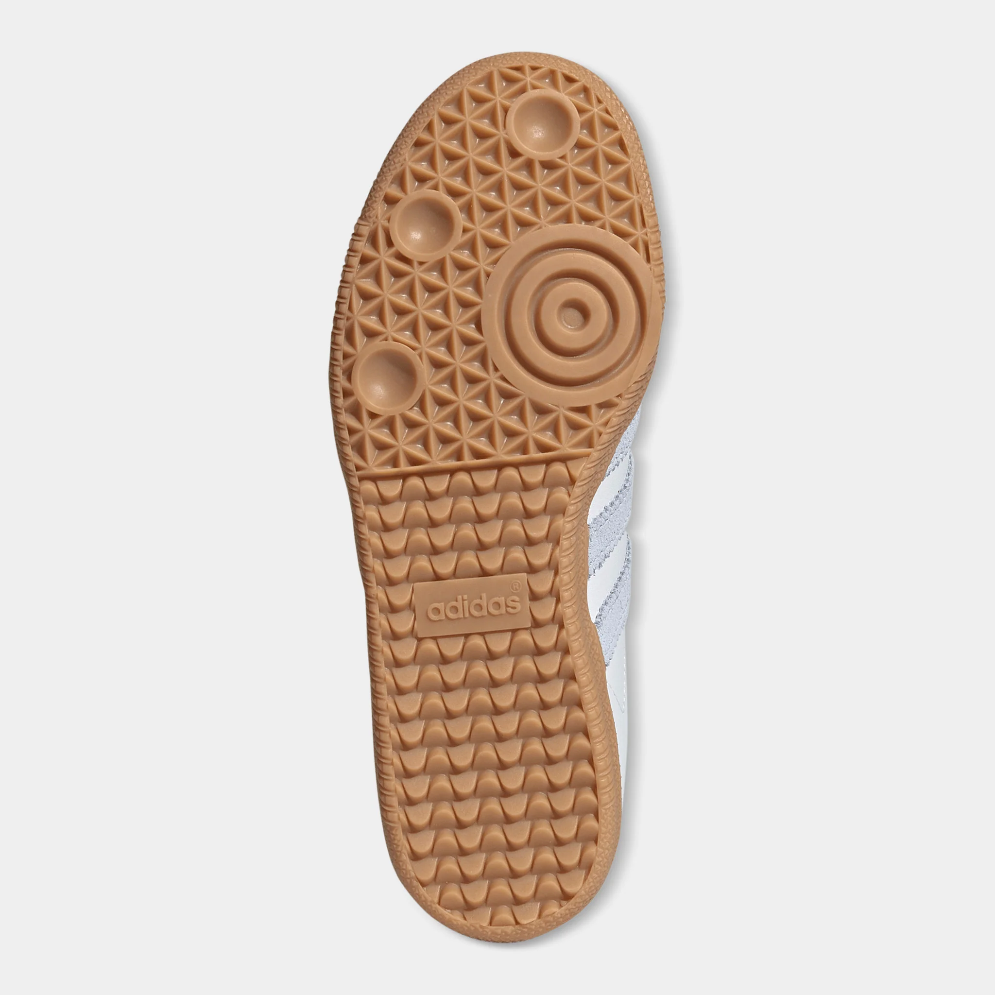 adidas Juniors' Samba White / Crystal Sky - Gum - Image 7
