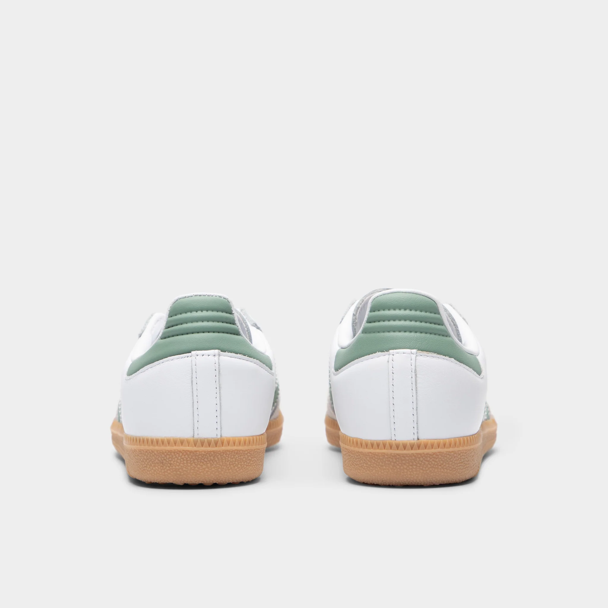 adidas Juniors' Samba OG Footwear White / Silver Green - Gum - Image 4