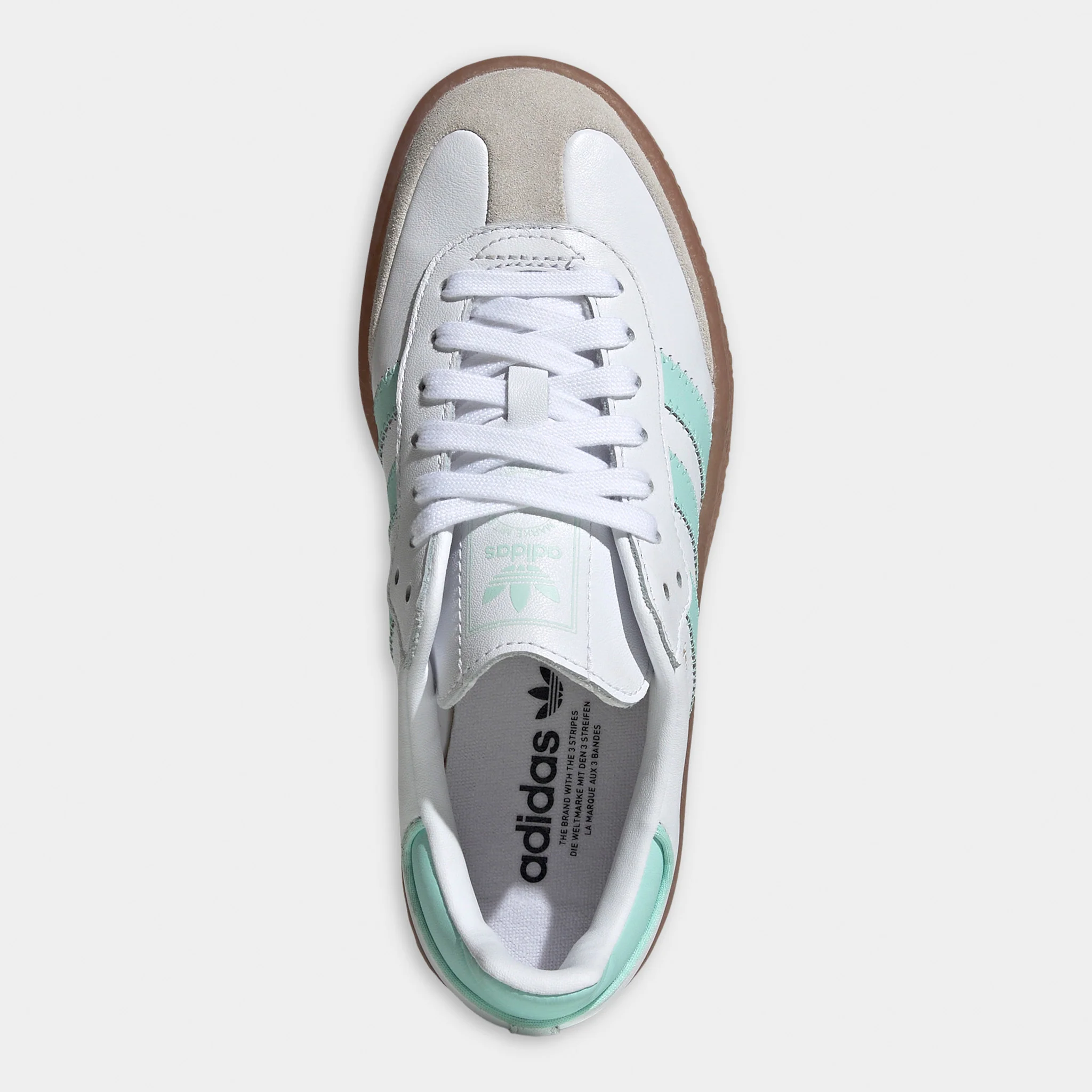 adidas Juniors' Sambae White / Clear Mint - Gold Metallic - Image 5