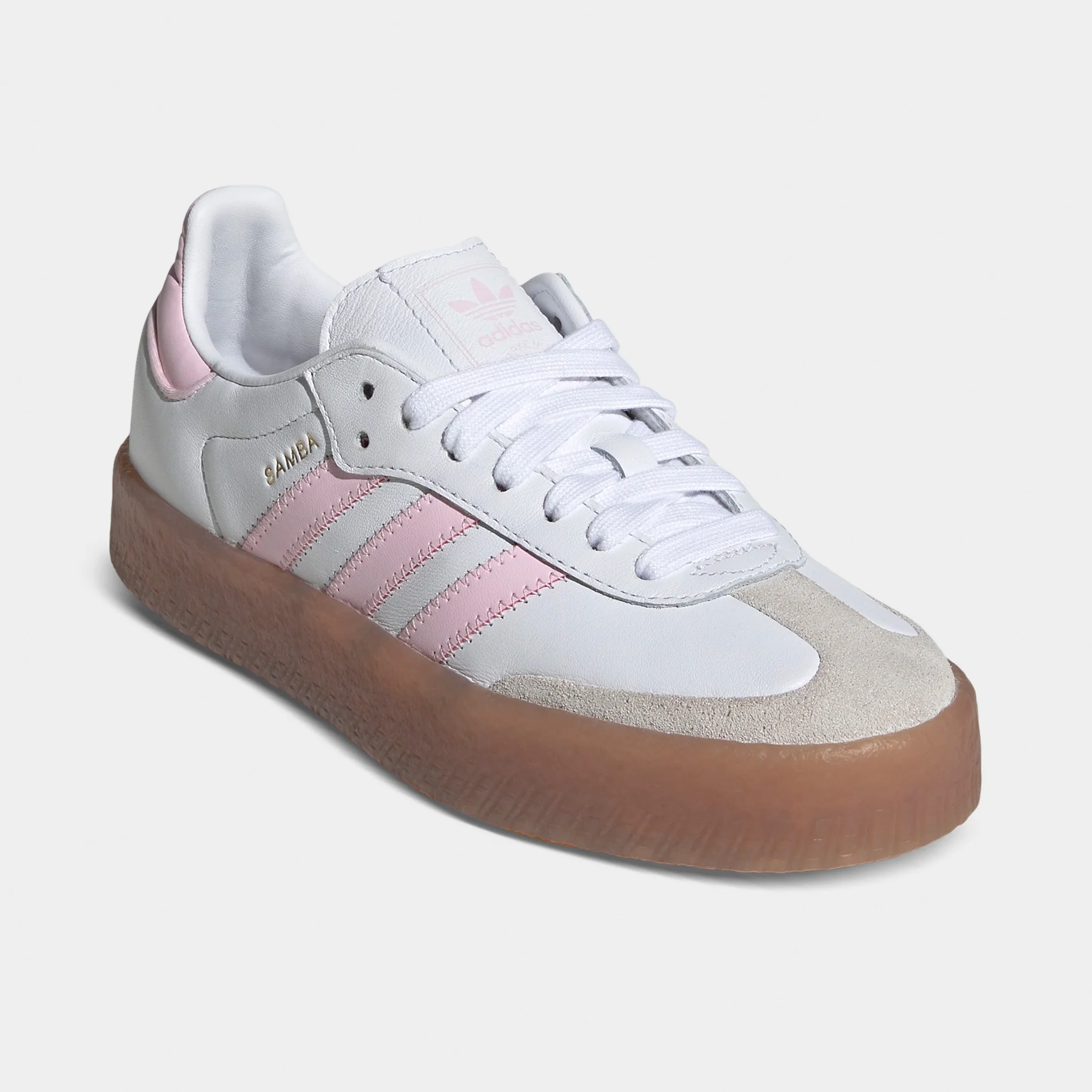 adidas Juniors' Sambae White / Clear Pink - Gold Metallic - Image 2