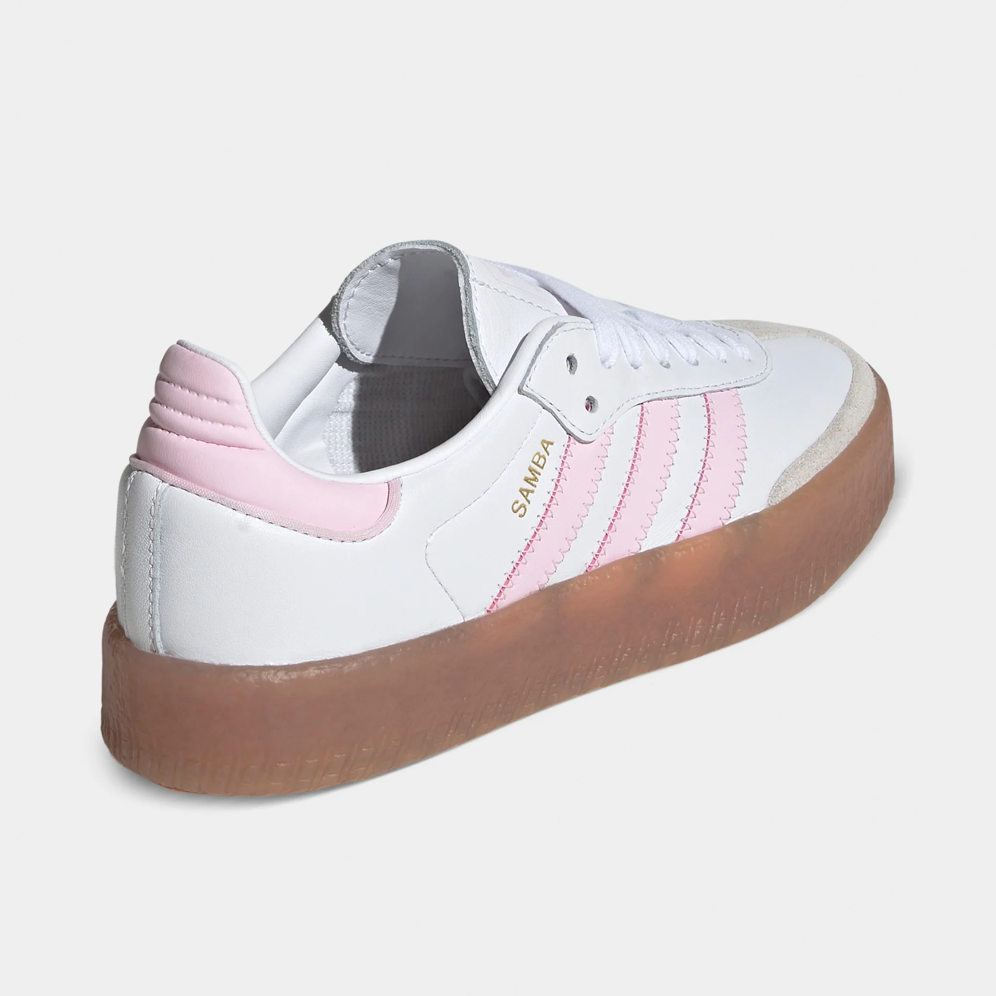 adidas Juniors' Sambae White / Clear Pink - Gold Metallic - Image 4