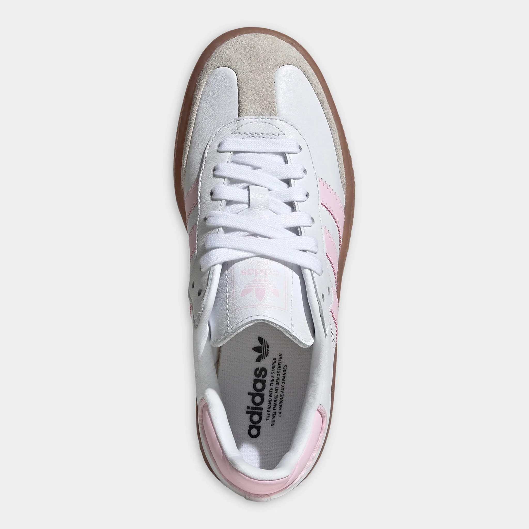 adidas Juniors' Sambae White / Clear Pink - Gold Metallic - Image 5