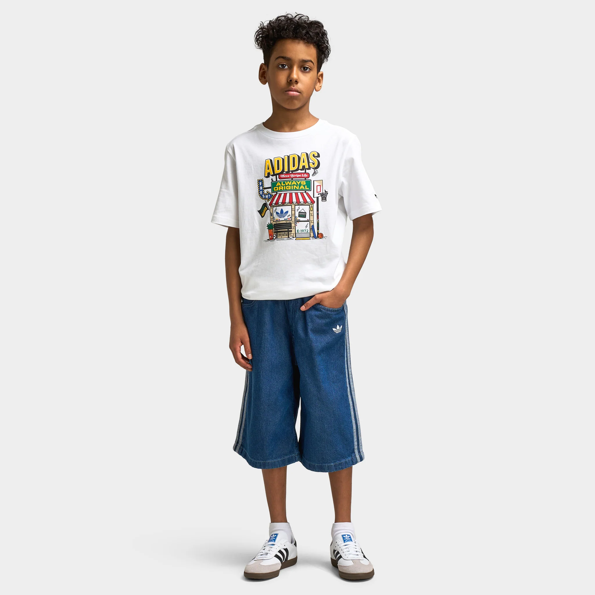 adidas Juniors' Shoe Bodega Tee / White - Image 5