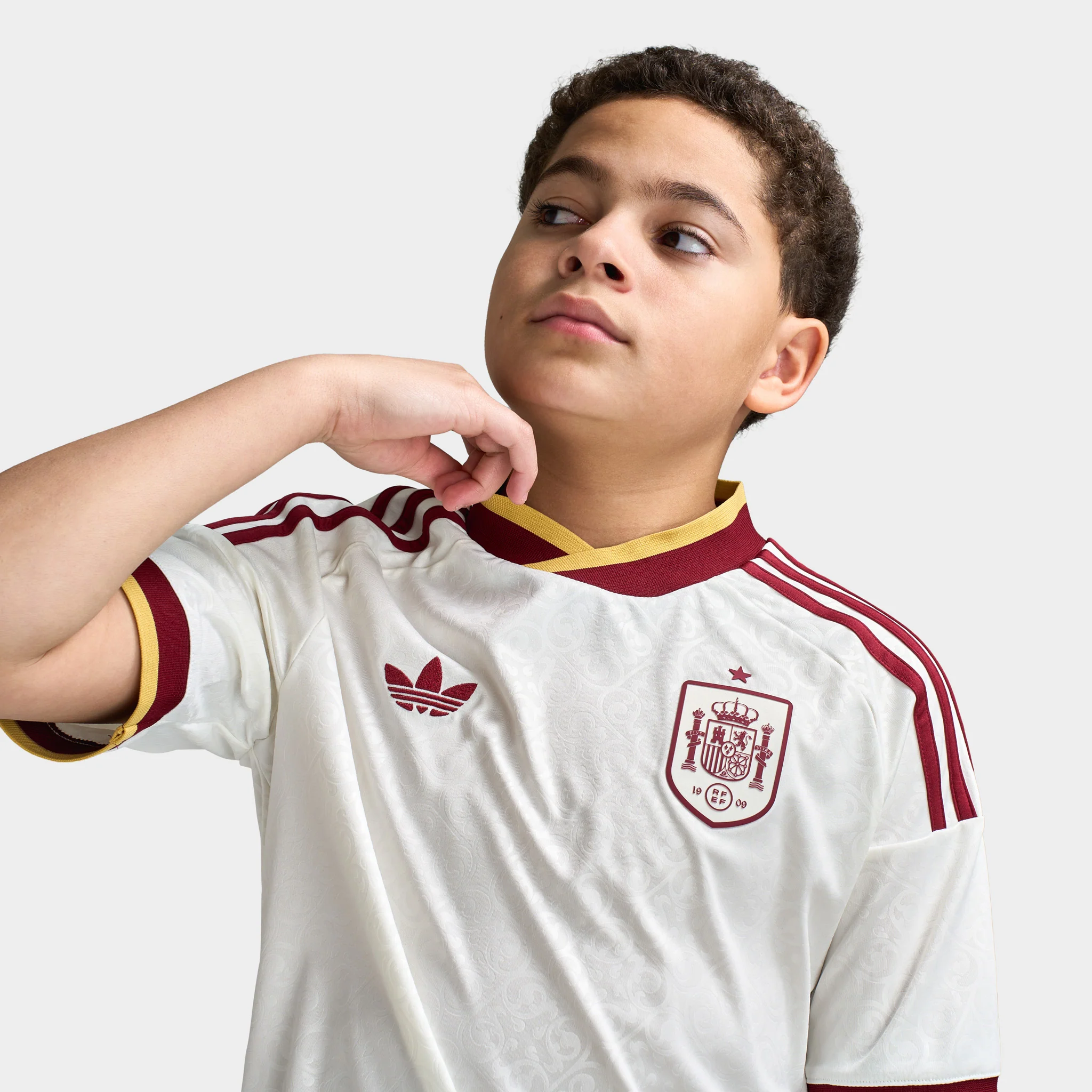 adidas Juniors' Spain Replica Away Jersey / White - Image 3