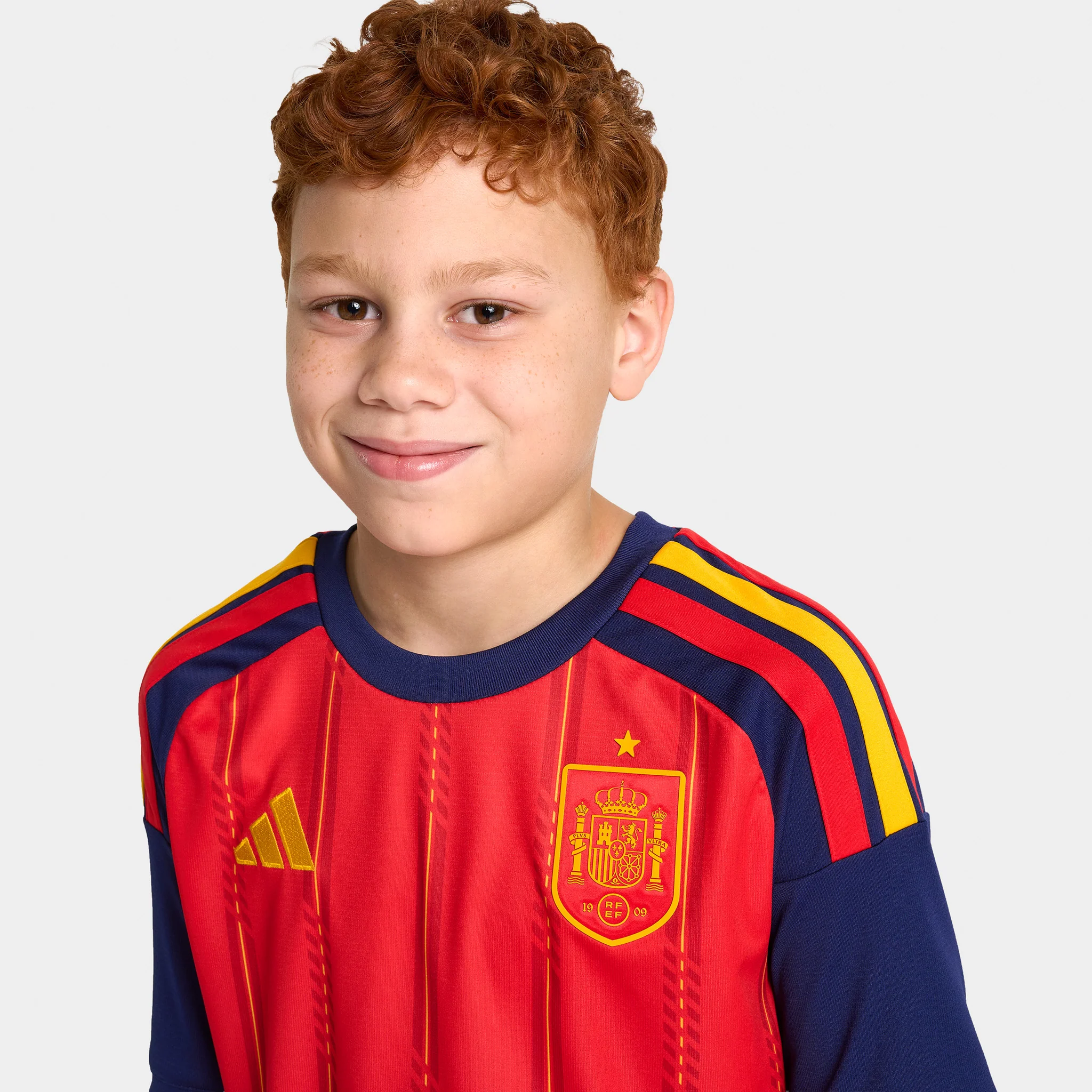 adidas Juniors' Spain Replica Home Jersey / Red - Image 4