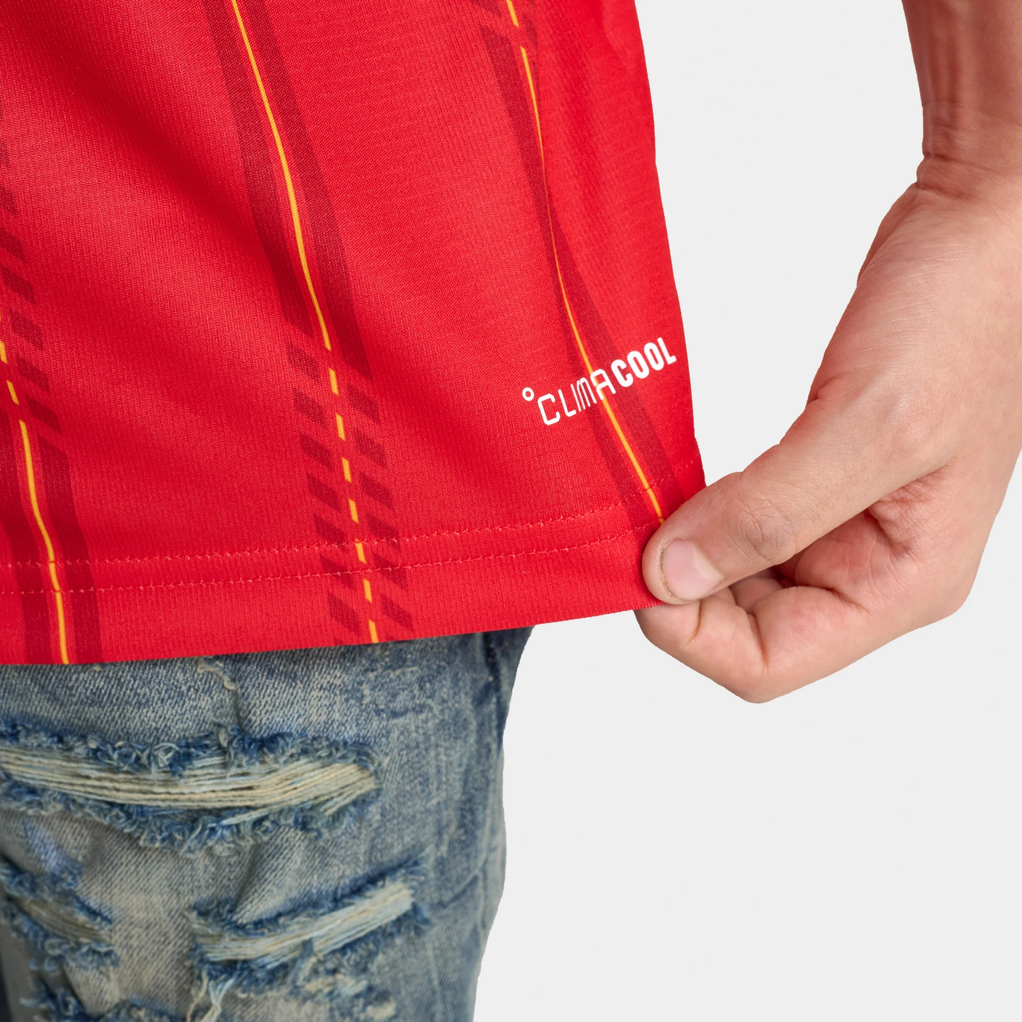 adidas Juniors' Spain Replica Home Jersey / Red - Image 5