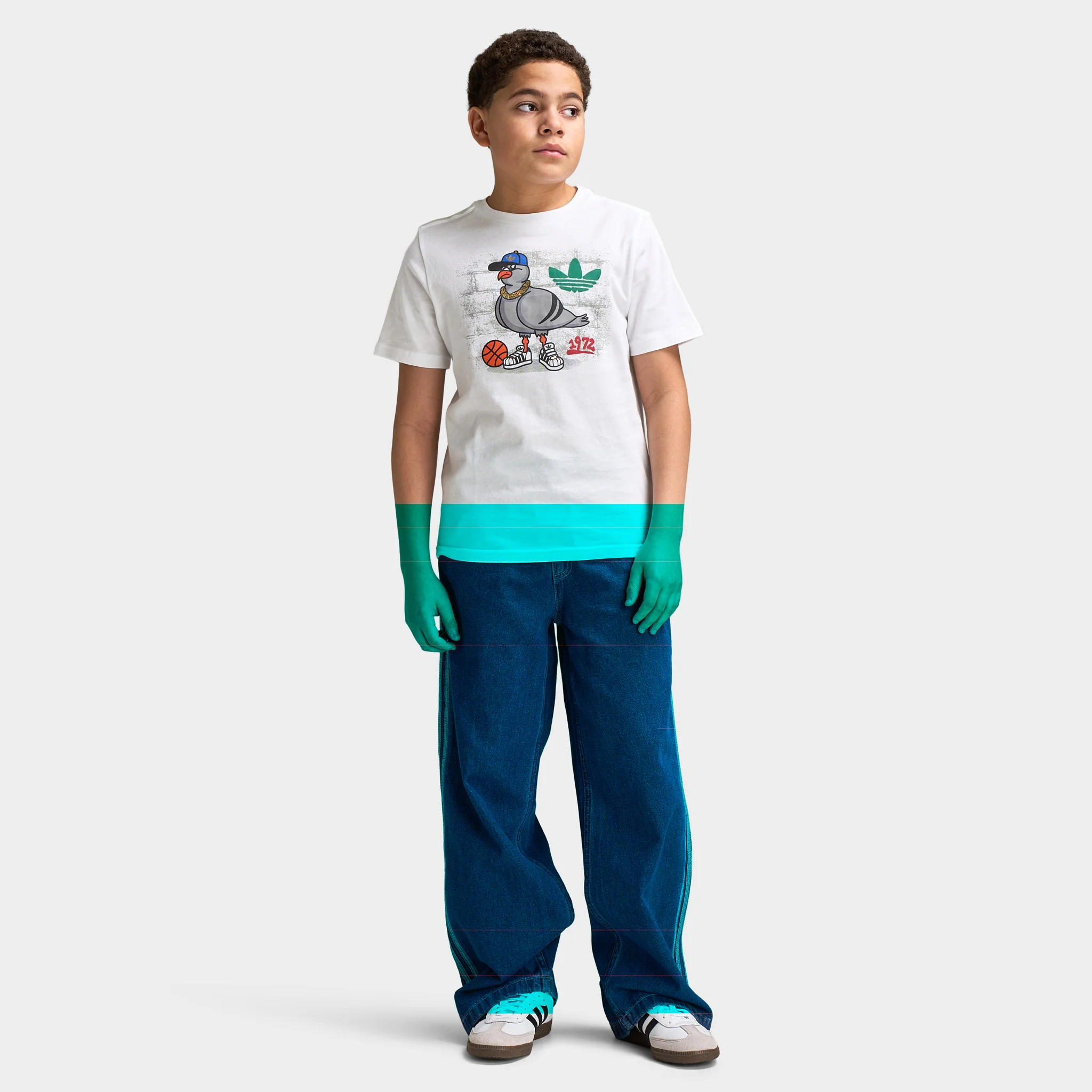 adidas Juniors' Sport Tee /  White - Image 5