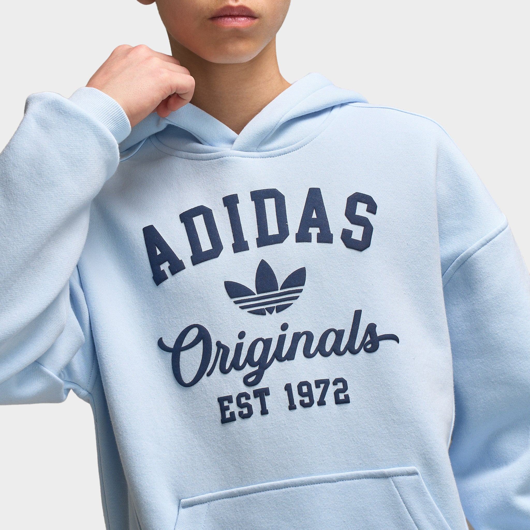 adidas Juniors' Varsity Fleece Hoodie / Crystal Sky - Image 3