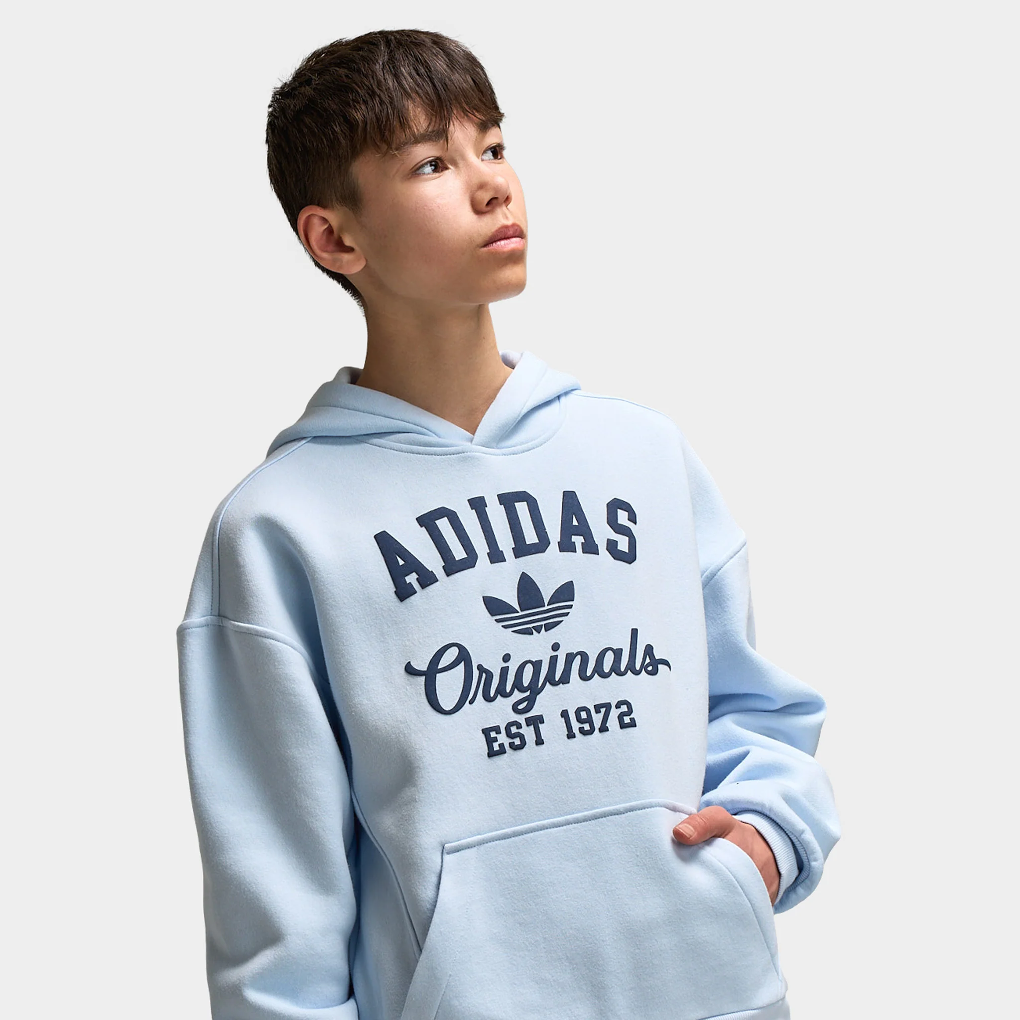 adidas Juniors' Varsity Fleece Hoodie / Crystal Sky - Image 4