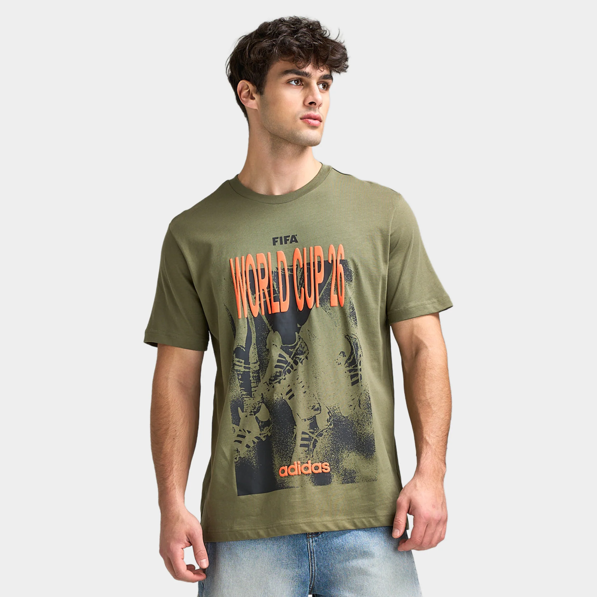 adidas M World Cup Tour T-Shirt 1 / Olive Strata - Image 2