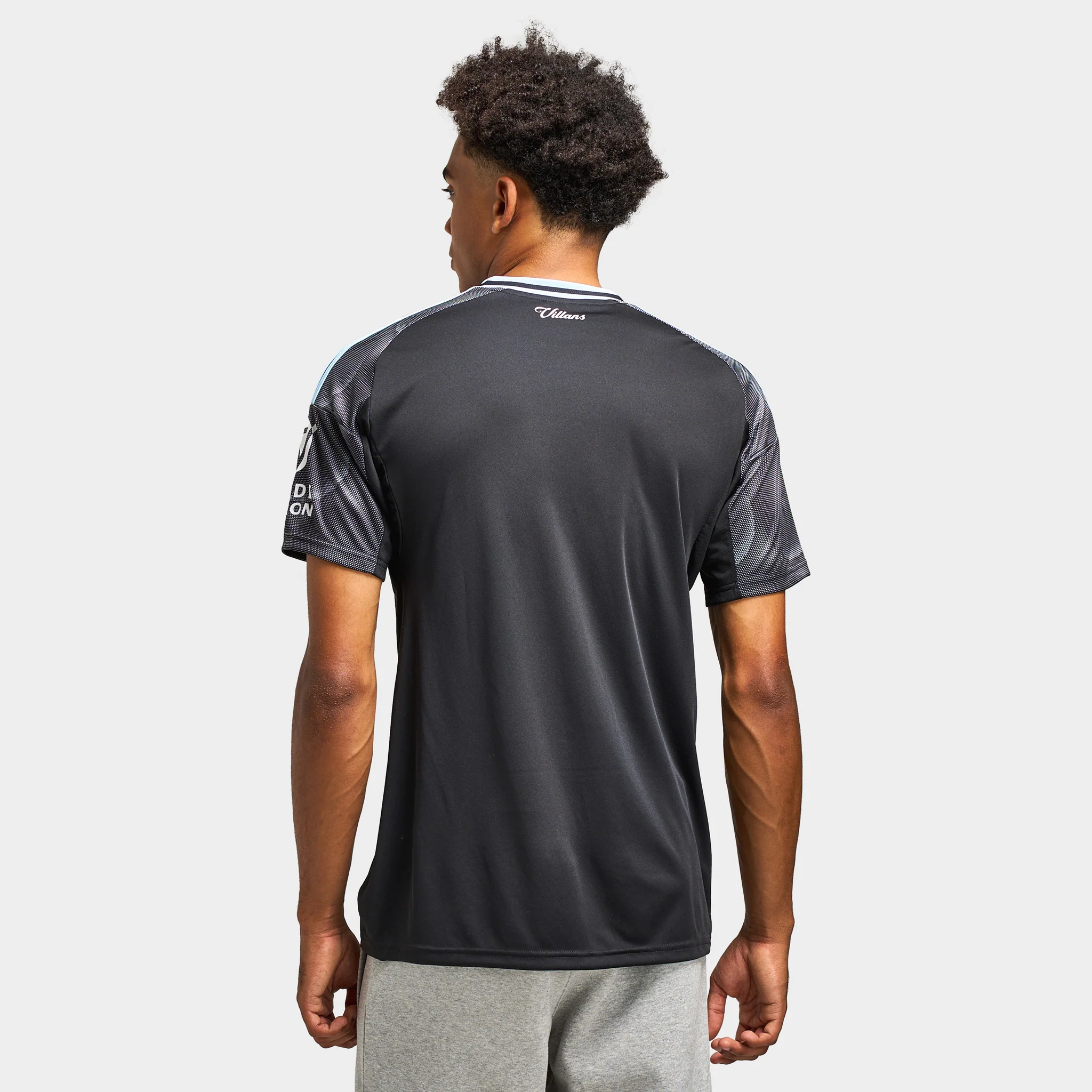 adidas Men's Aston Villa 25/26 Away Short Sleeve Jersey / Black - Image 2