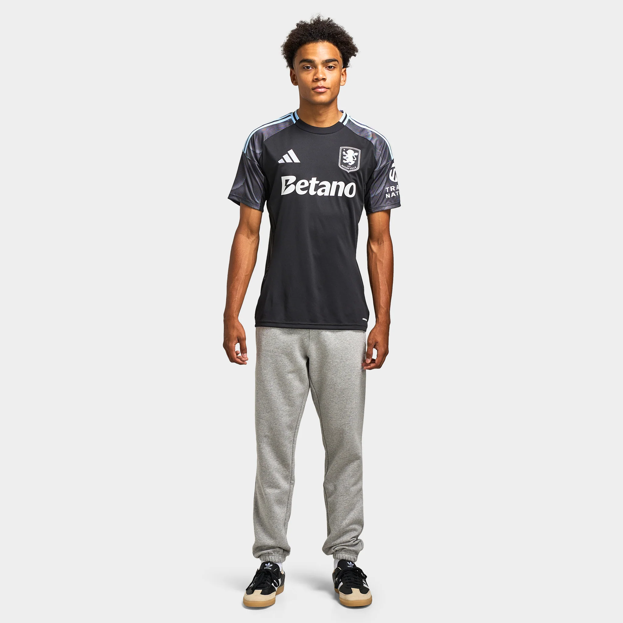 adidas Men's Aston Villa 25/26 Away Short Sleeve Jersey / Black - Image 6