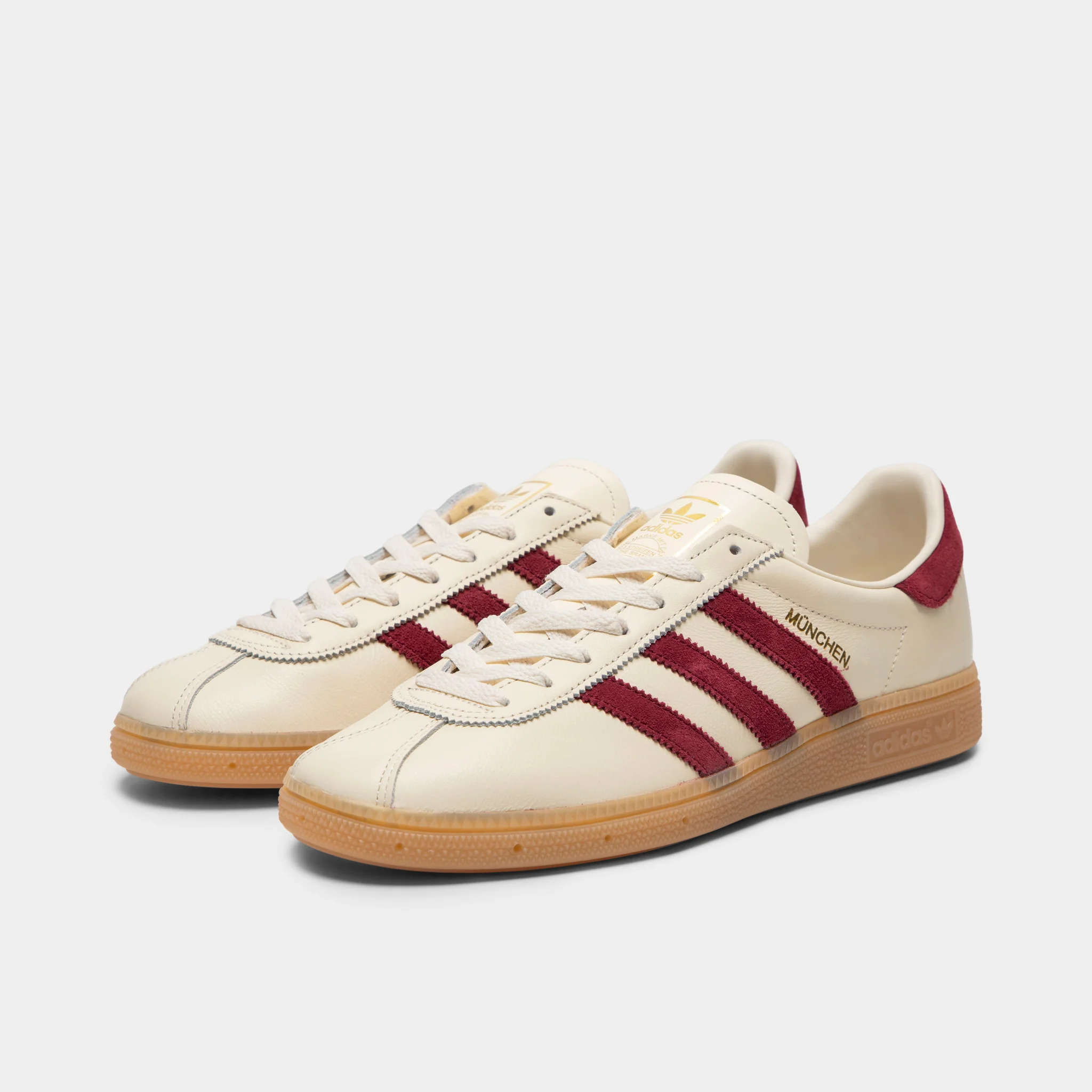 adidas Munchen Cream White / Collegiate Burgundy - Gum - Image 2
