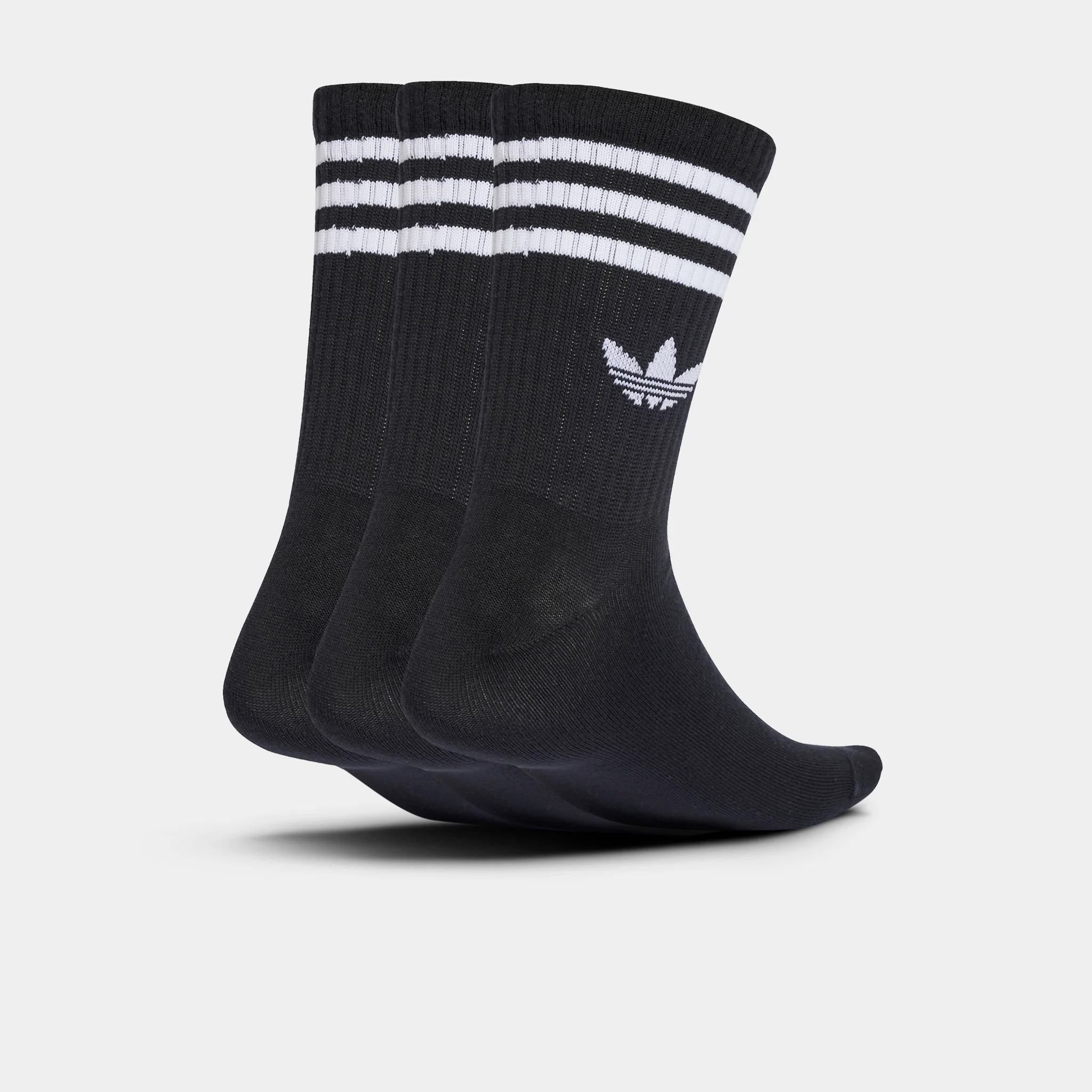 adidas Originals 3 Stripes Crew Socks (3-Pack) / Black - Image 2