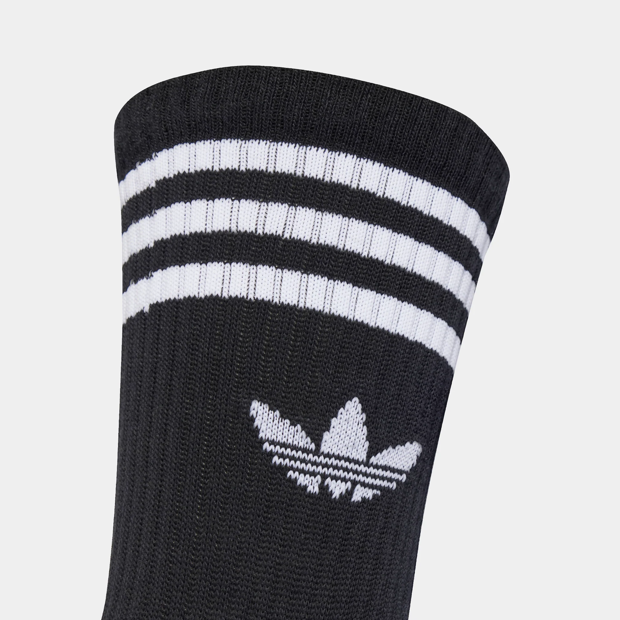adidas Originals 3 Stripes Crew Socks (3-Pack) / Black - Image 4