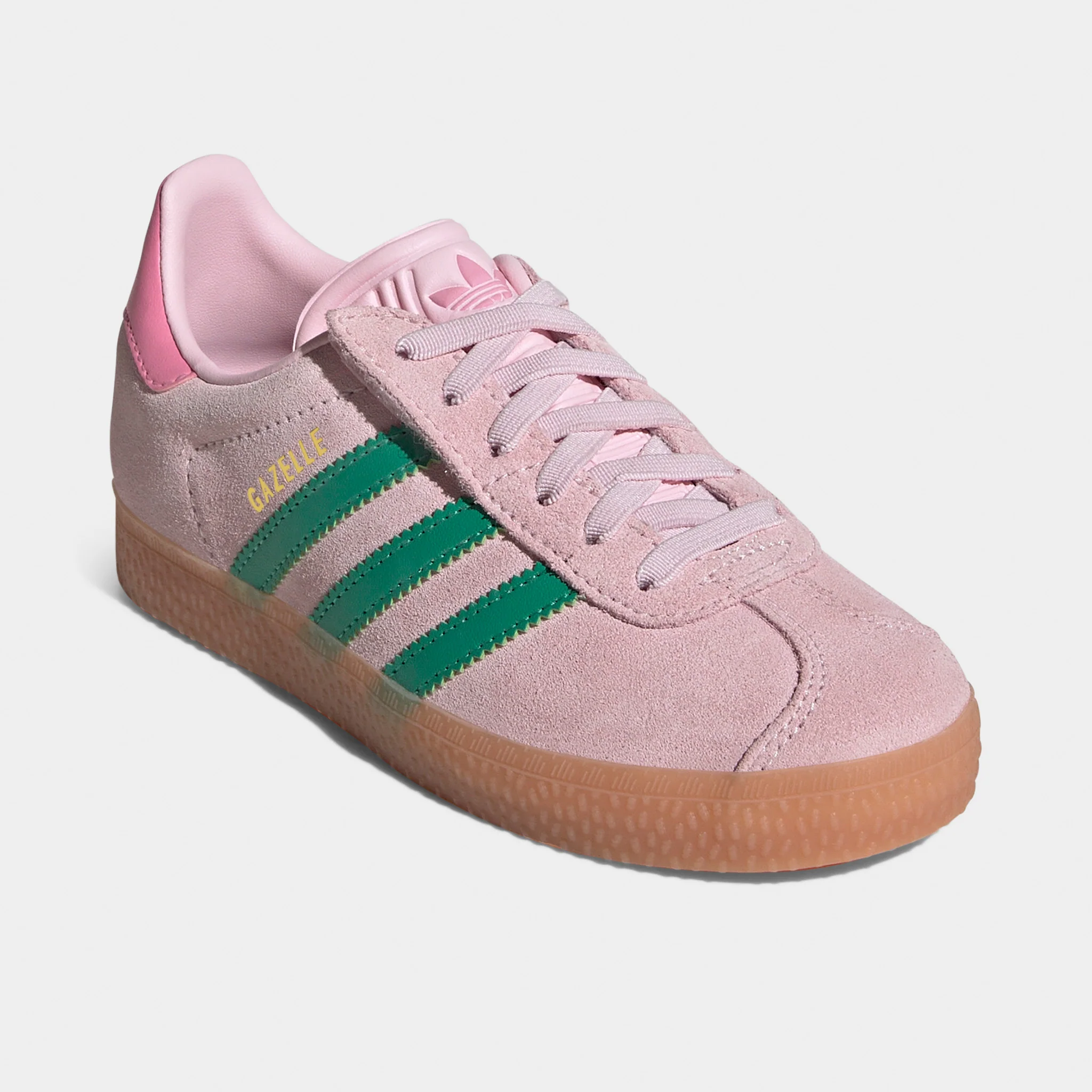 adidas Originals Children's Gazelle Pink / Green - Gum - Image 2