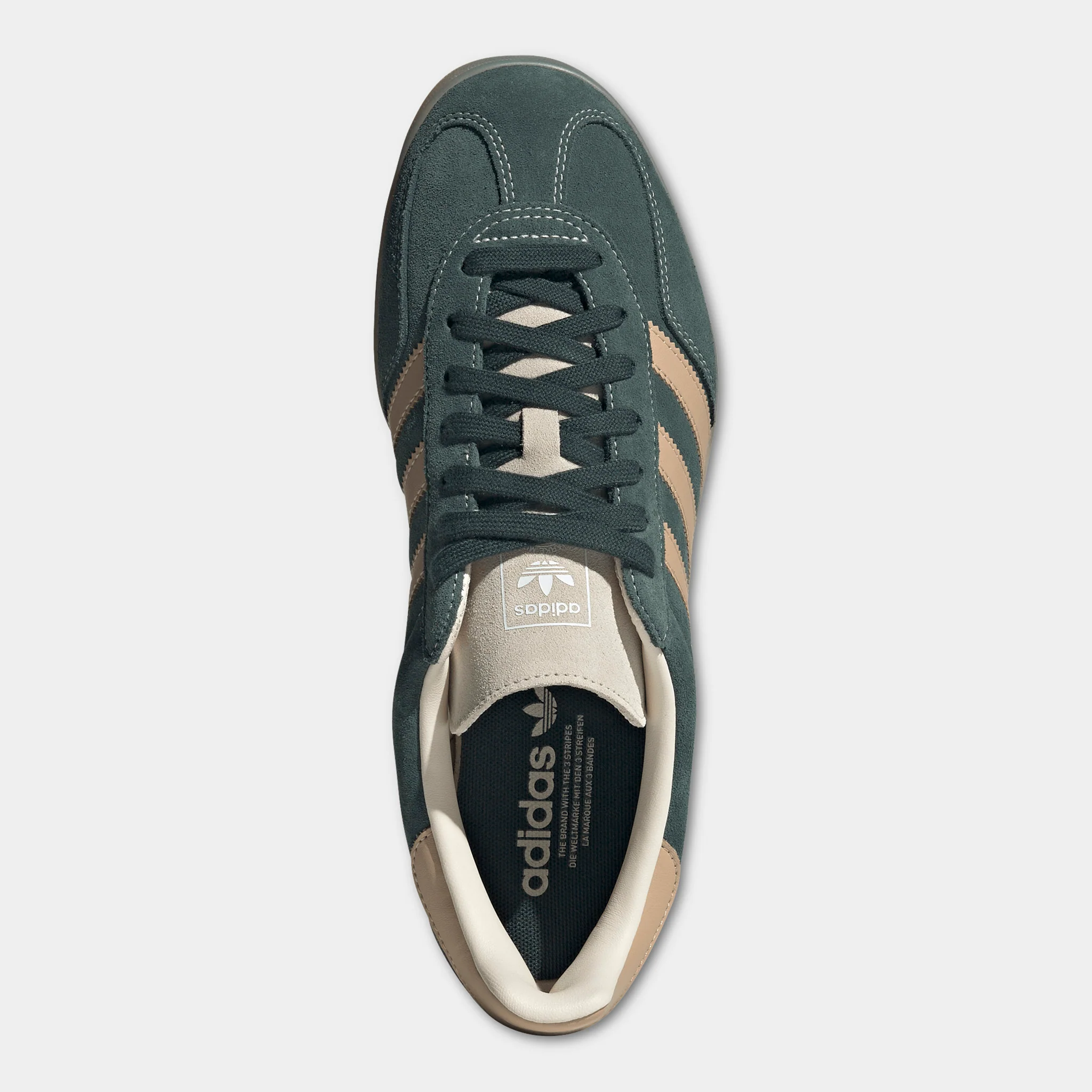 adidas Originals Gazelle Indoor Shadow Green / Warm Sandstone - Wonder White - Image 7