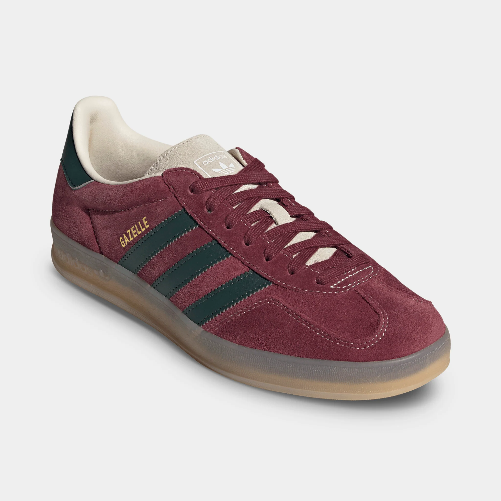 adidas Originals Gazelle Indoor Shadow Red / Shadow Green - Wonder White - Image 2