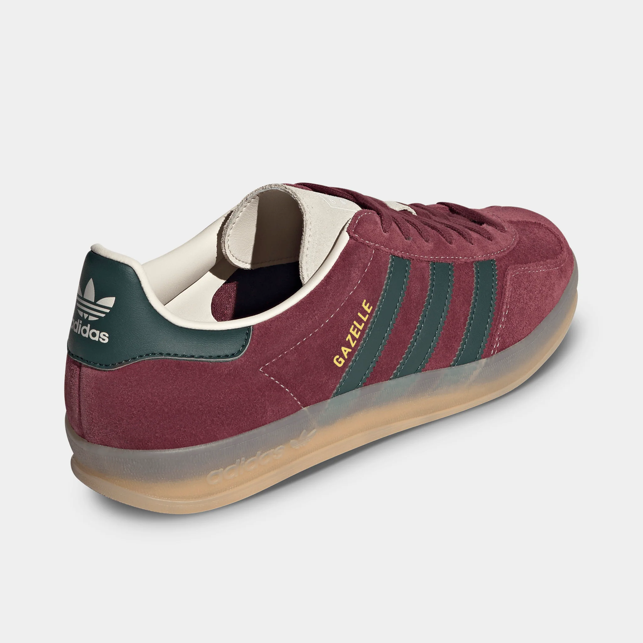 adidas Originals Gazelle Indoor Shadow Red / Shadow Green - Wonder White - Image 3