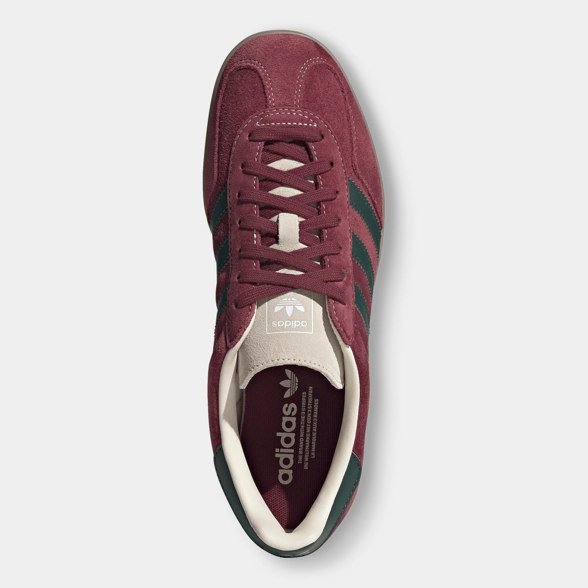 adidas Originals Gazelle Indoor Shadow Red / Shadow Green - Wonder White - Image 6