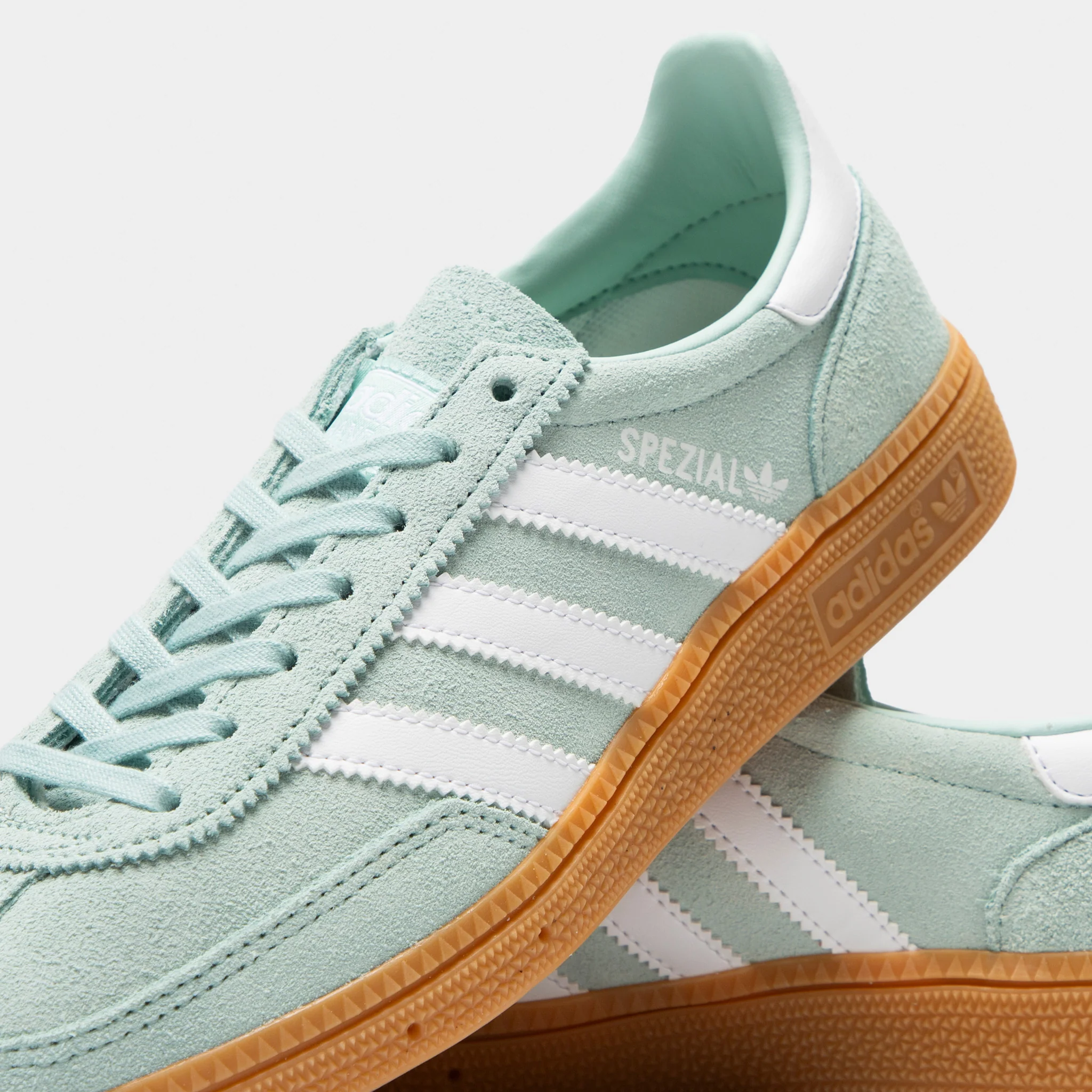 adidas Originals Juniors' Handball Spezial Ash Green / White - Gum - Image 3