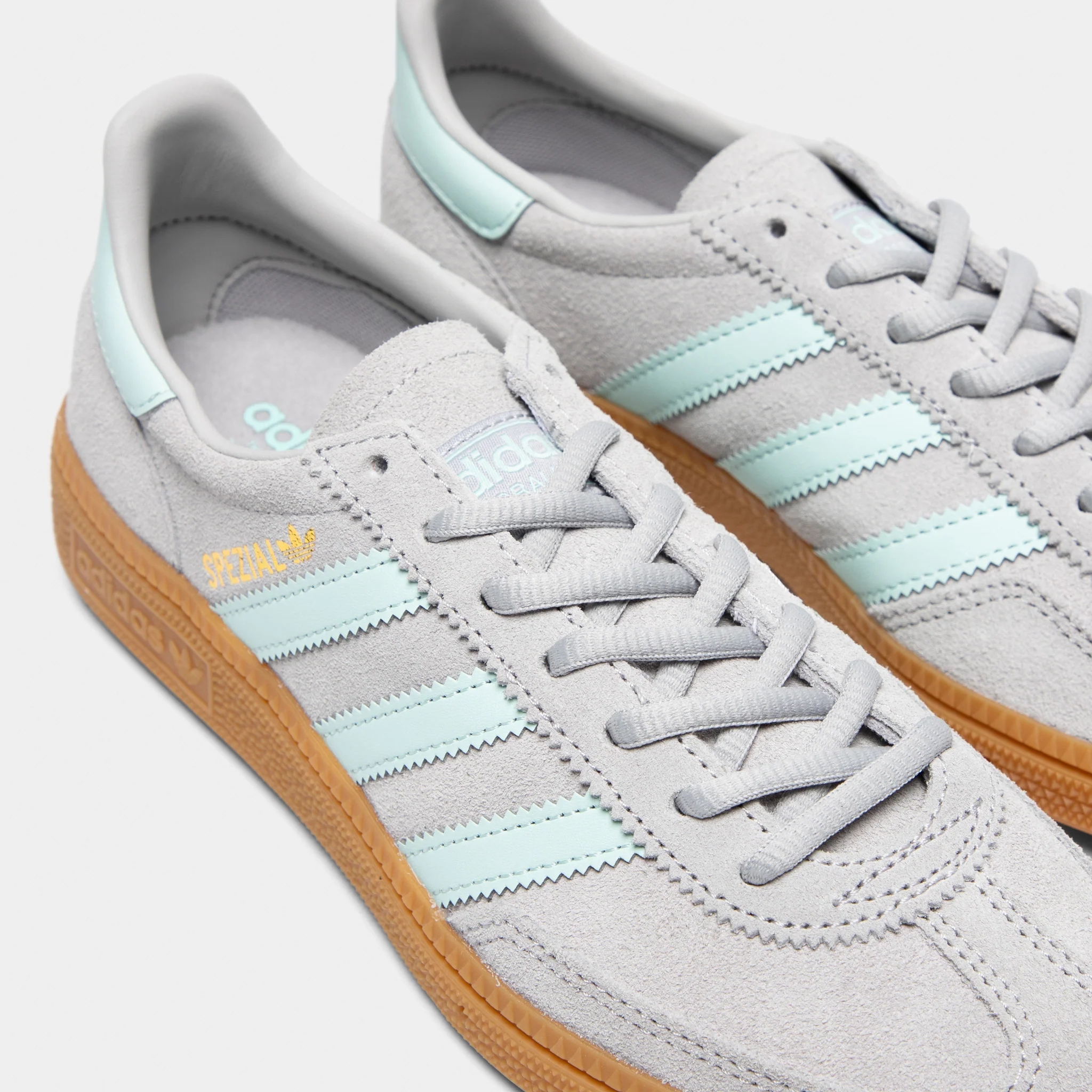 adidas Originals Juniors' Handball Spezial J Grey / Halo Mint - Gum - Image 3