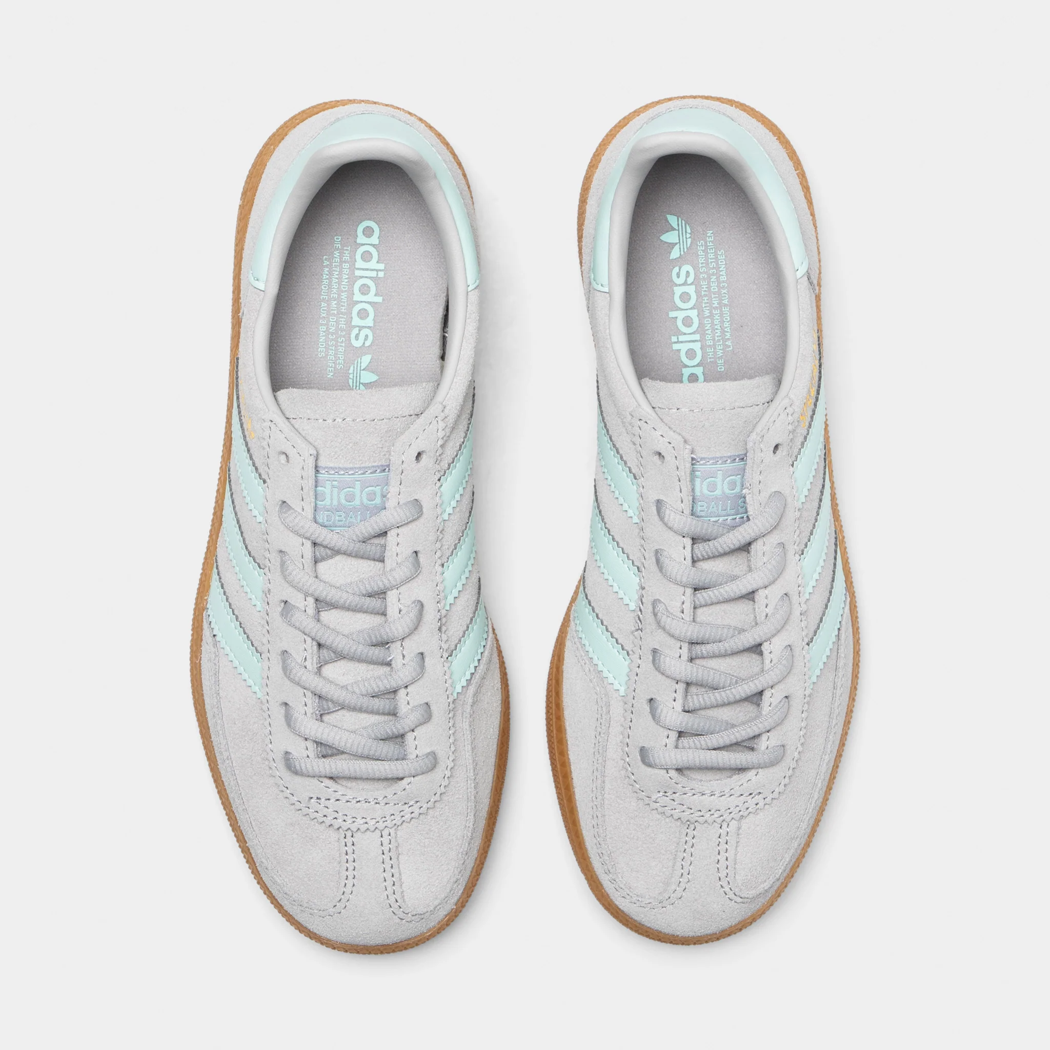 adidas Originals Juniors' Handball Spezial J Grey / Halo Mint - Gum - Image 5