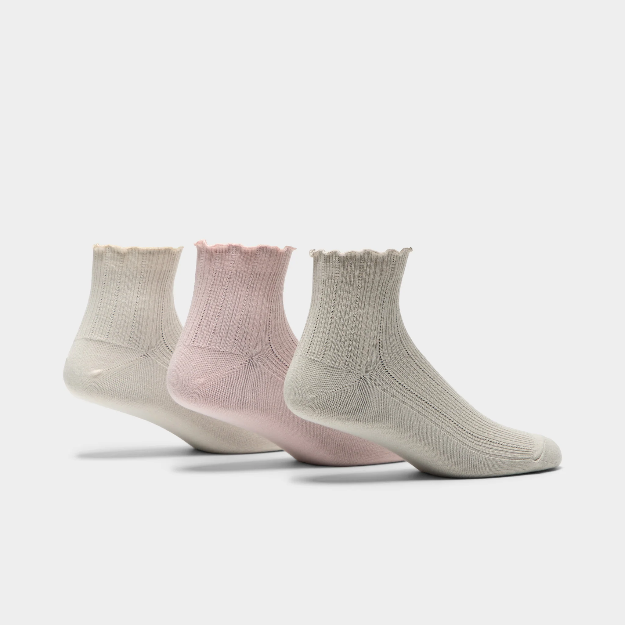 adidas Originals Ruffle Quarter Socks (3 Pair) / Multi - Image 2