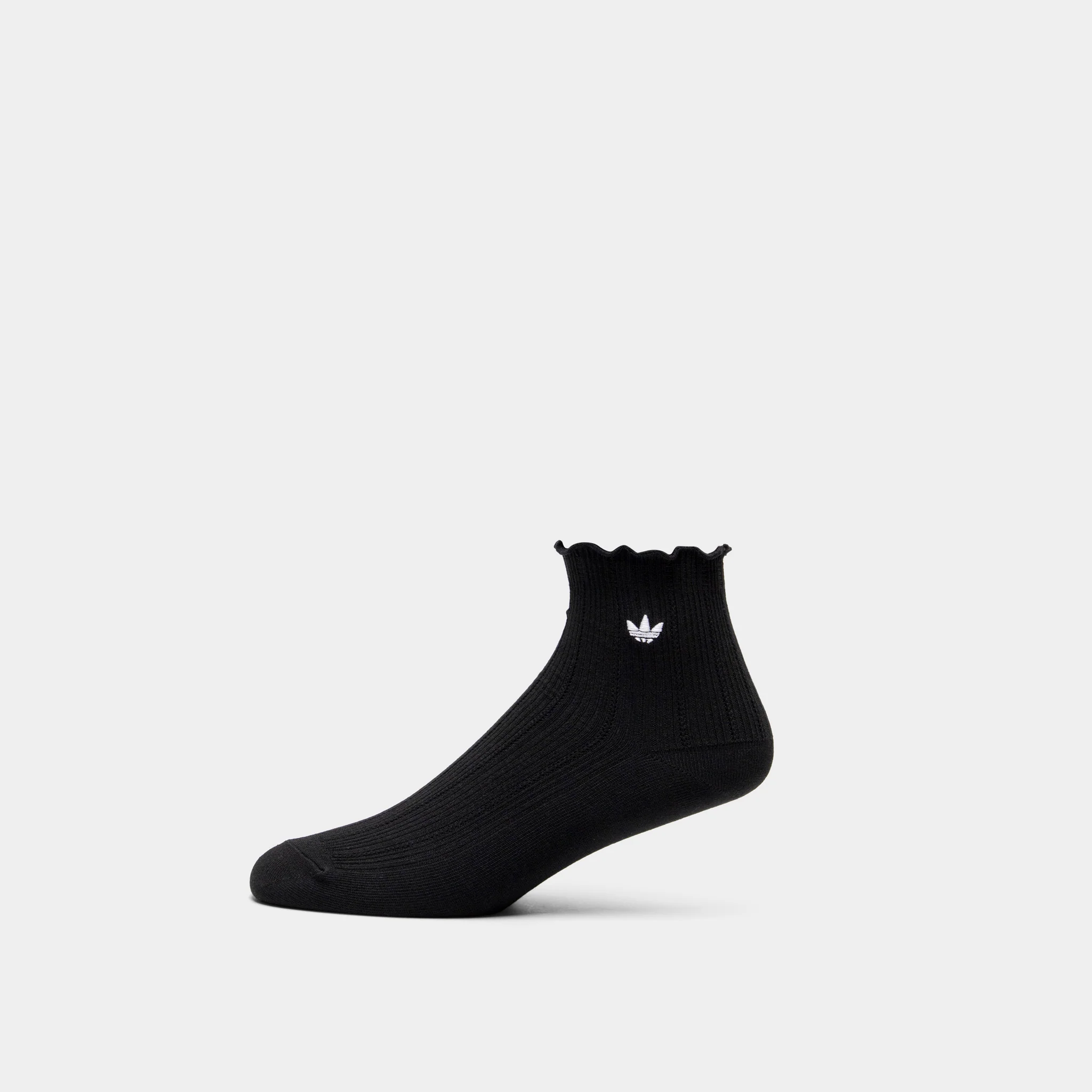 adidas Originals Ruffle Quarter Socks (3P) Better Scarlet / White - Black - Image 2