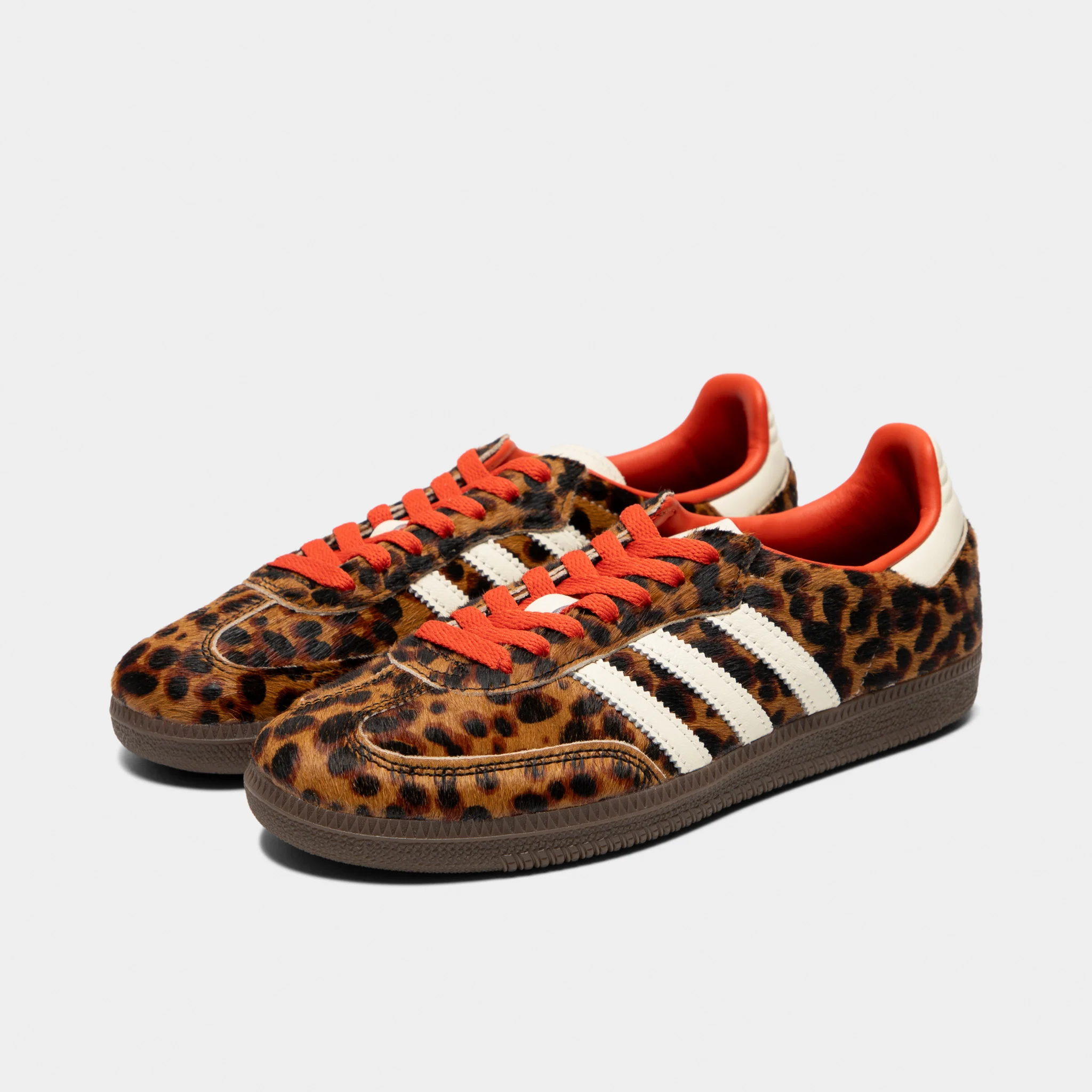 adidas Originals Women's Samba OG Leopard Core Black / Preloved Red - Cream White - Image 2