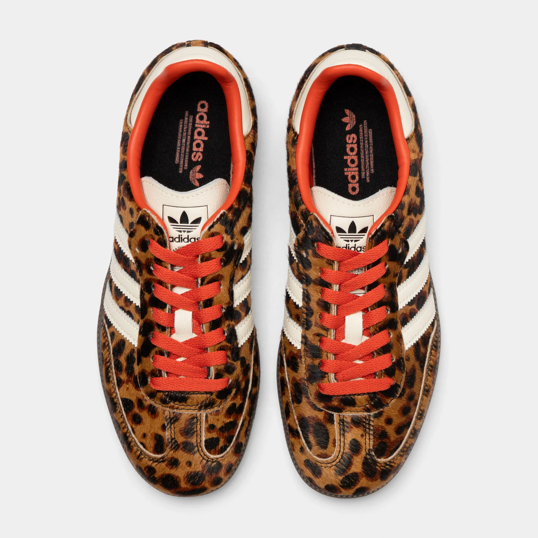 adidas Originals Women's Samba OG Leopard Core Black / Preloved Red - Cream White - Image 5