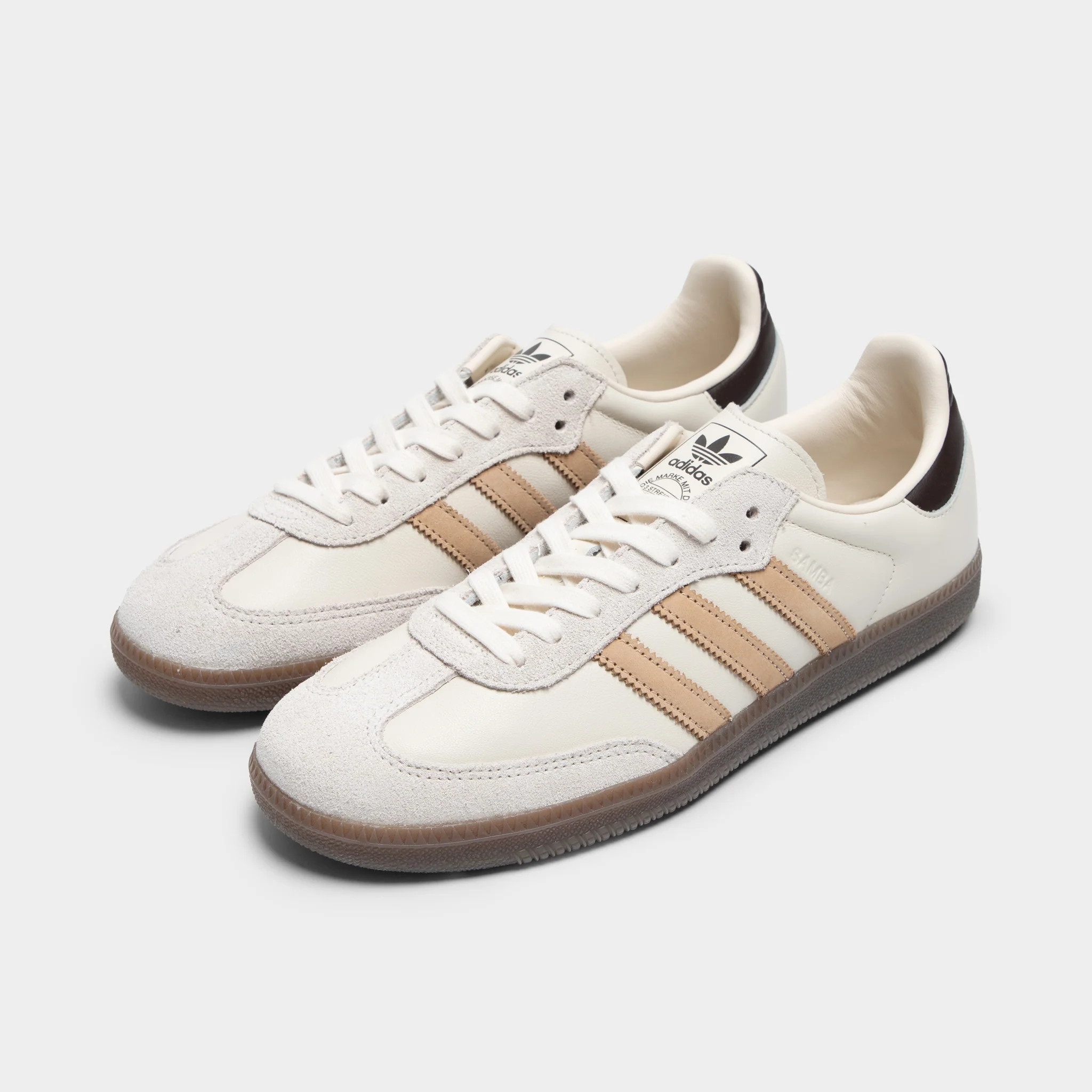 adidas Samba Core White / Magic Beige - Aurora Coffee - Image 2