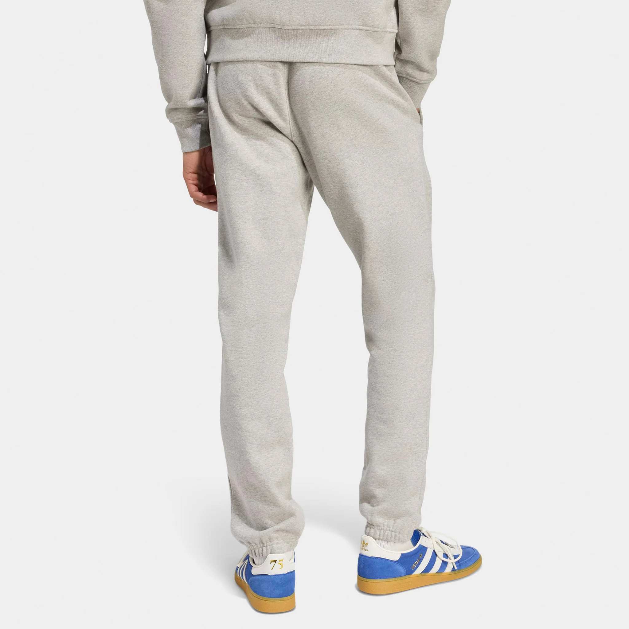 adidas Trefoil Essentials Pants Medium Heather Grey / White - Image 2