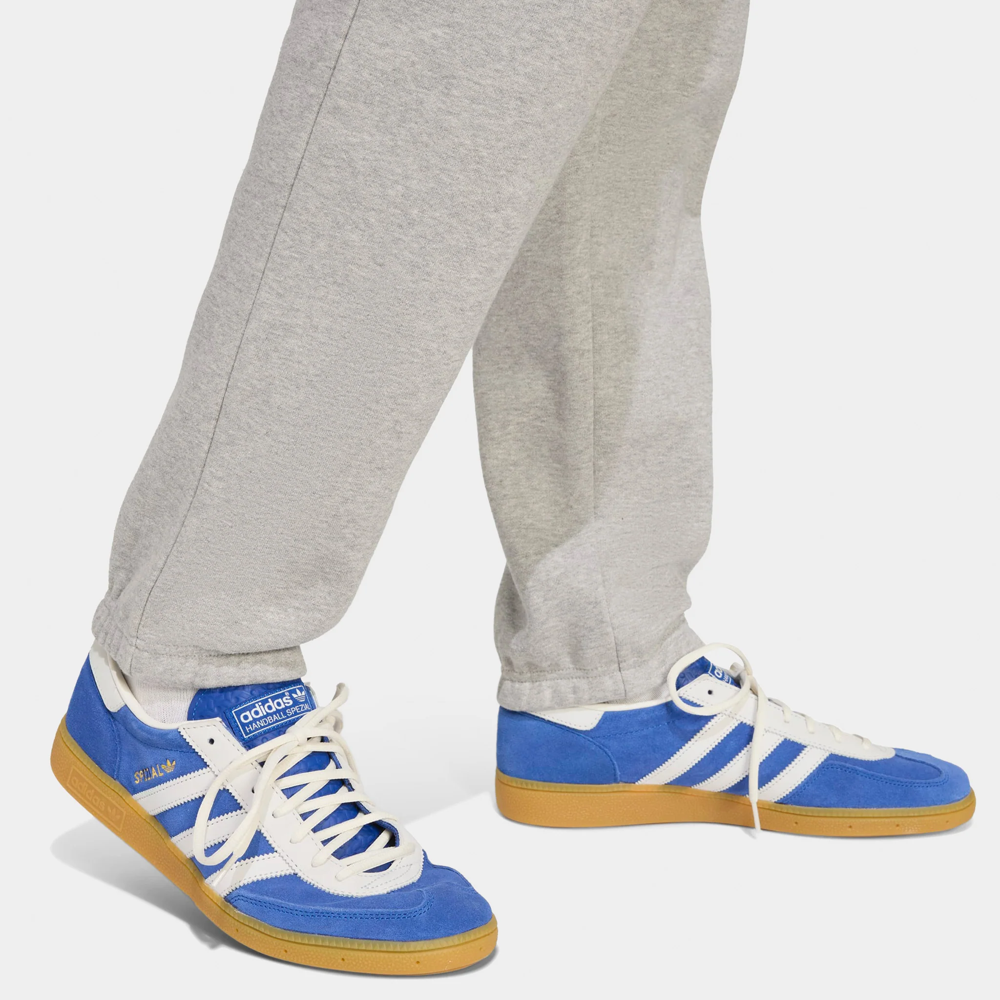 adidas Trefoil Essentials Pants Medium Heather Grey / White - Image 4