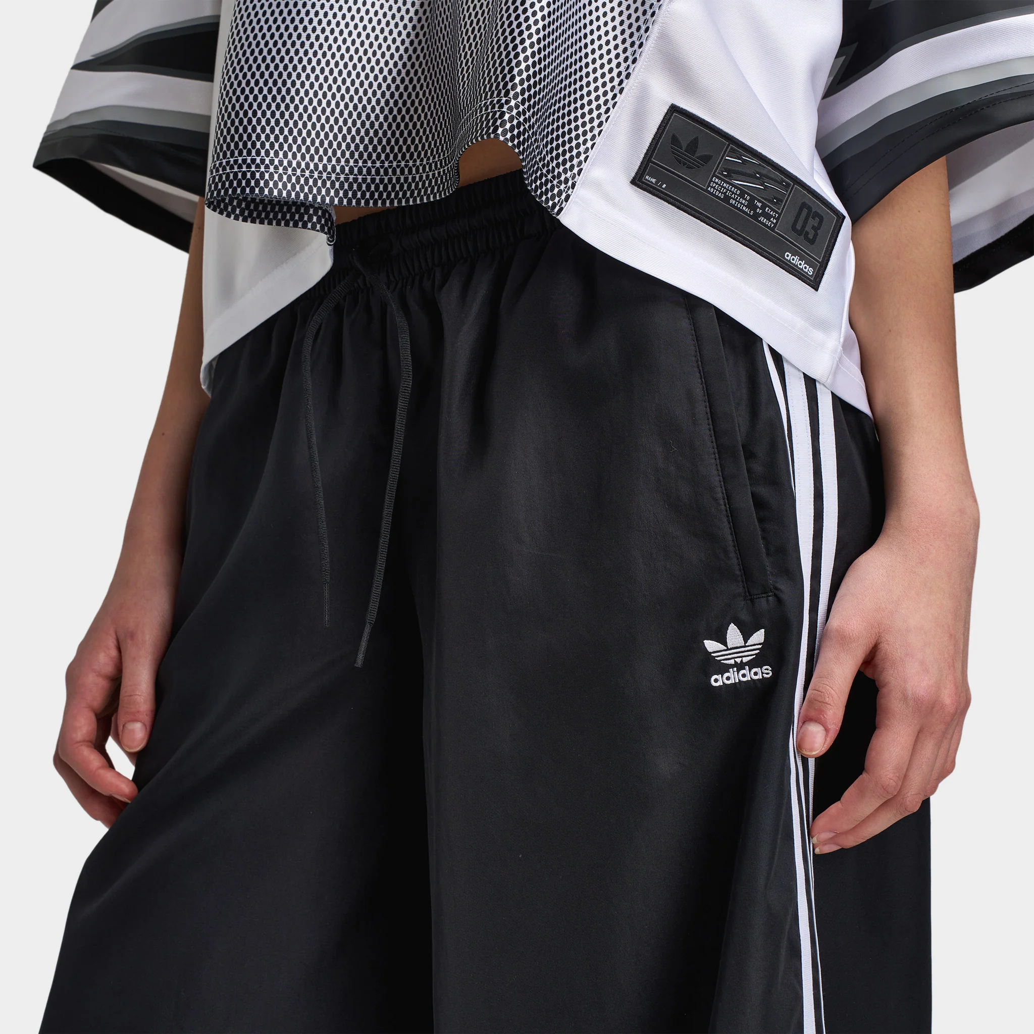 adidas Women's Adilenium Season 3 Oversized Track Pants / Black - Image 4